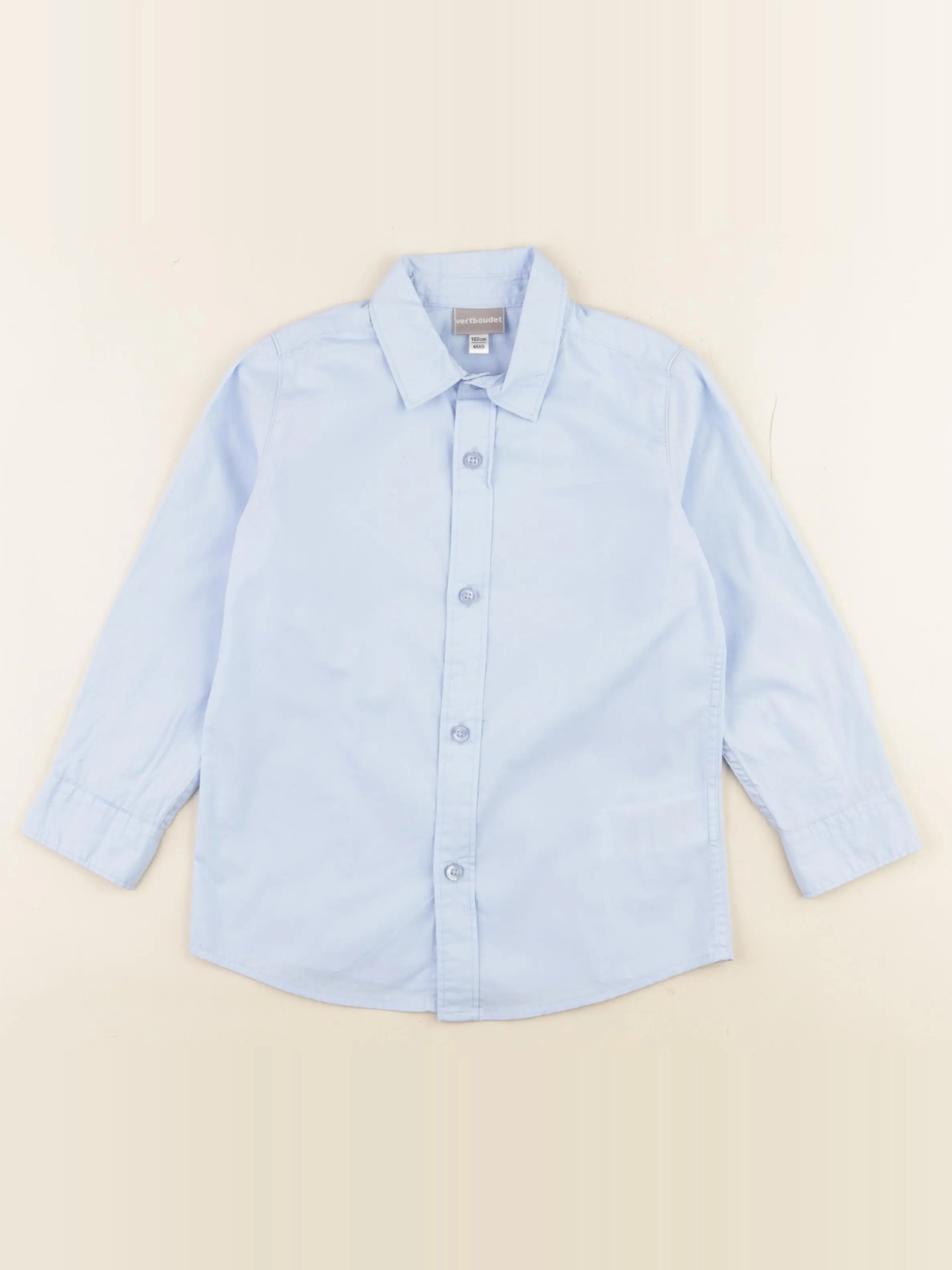 Vertbaudet - chemise imprimé au dos bleu - 4 ans