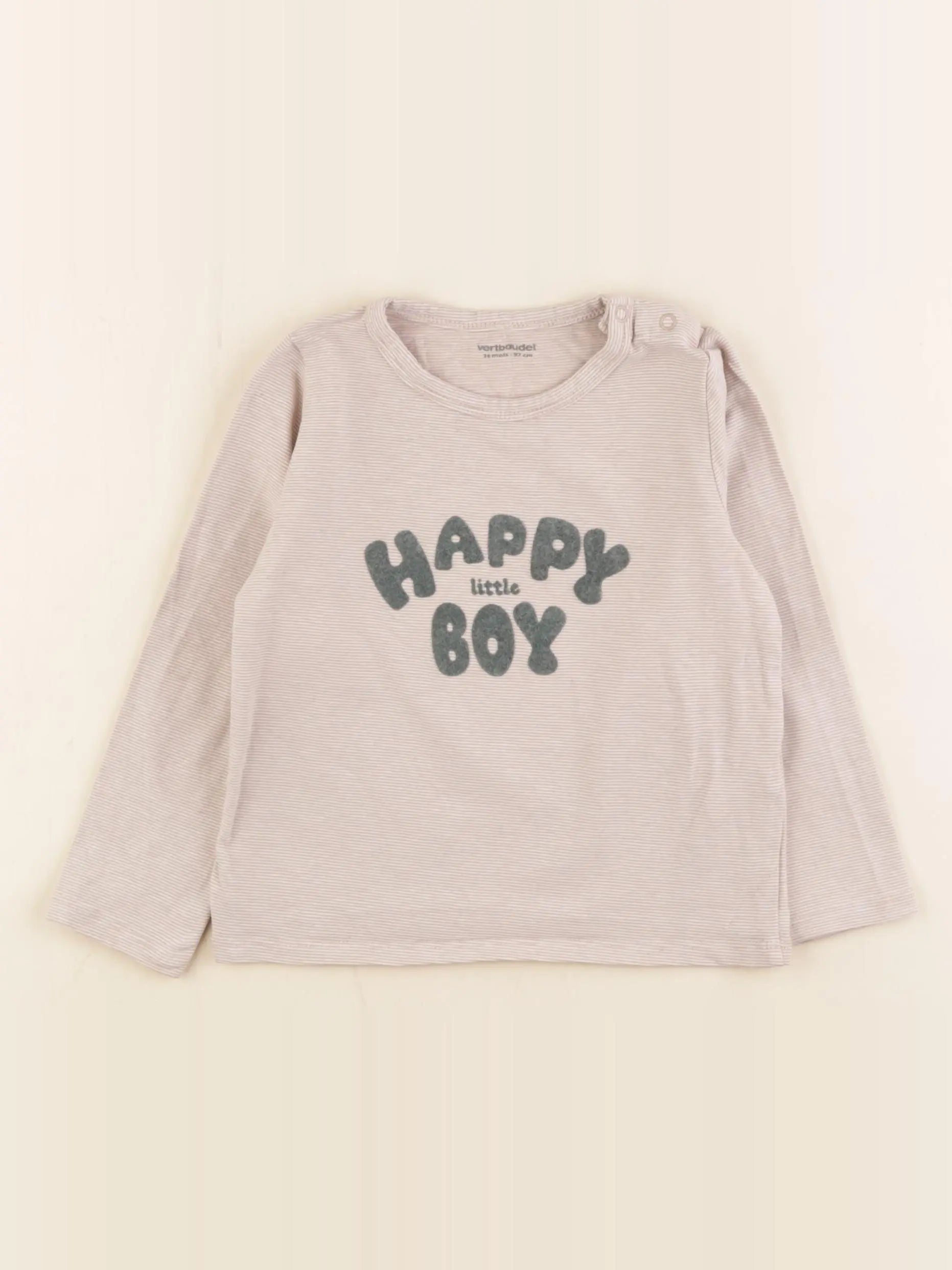 Vertbaudet - tee-shirt beige - 36 mois