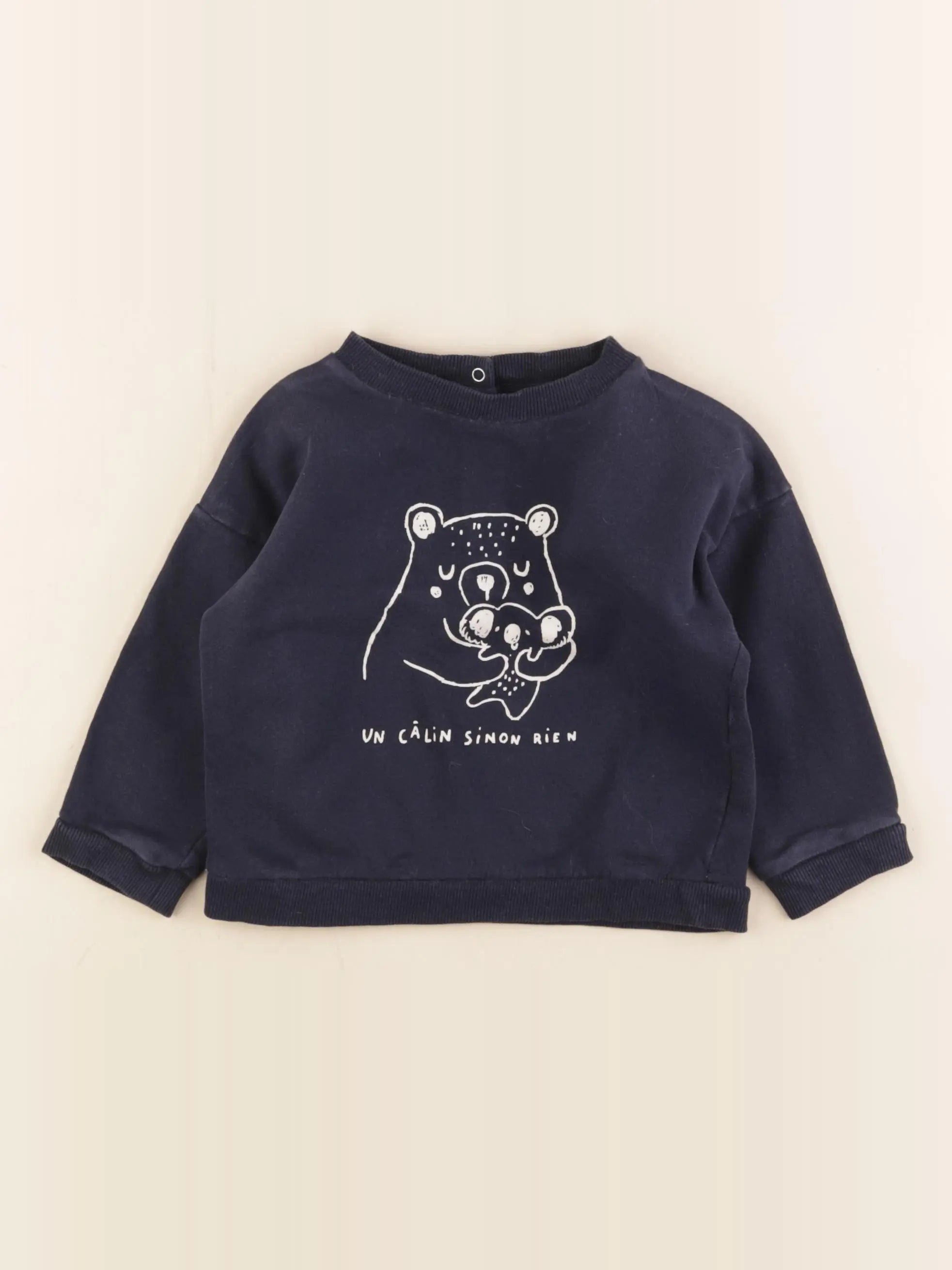 Vertbaudet - sweat bleu - 24 mois