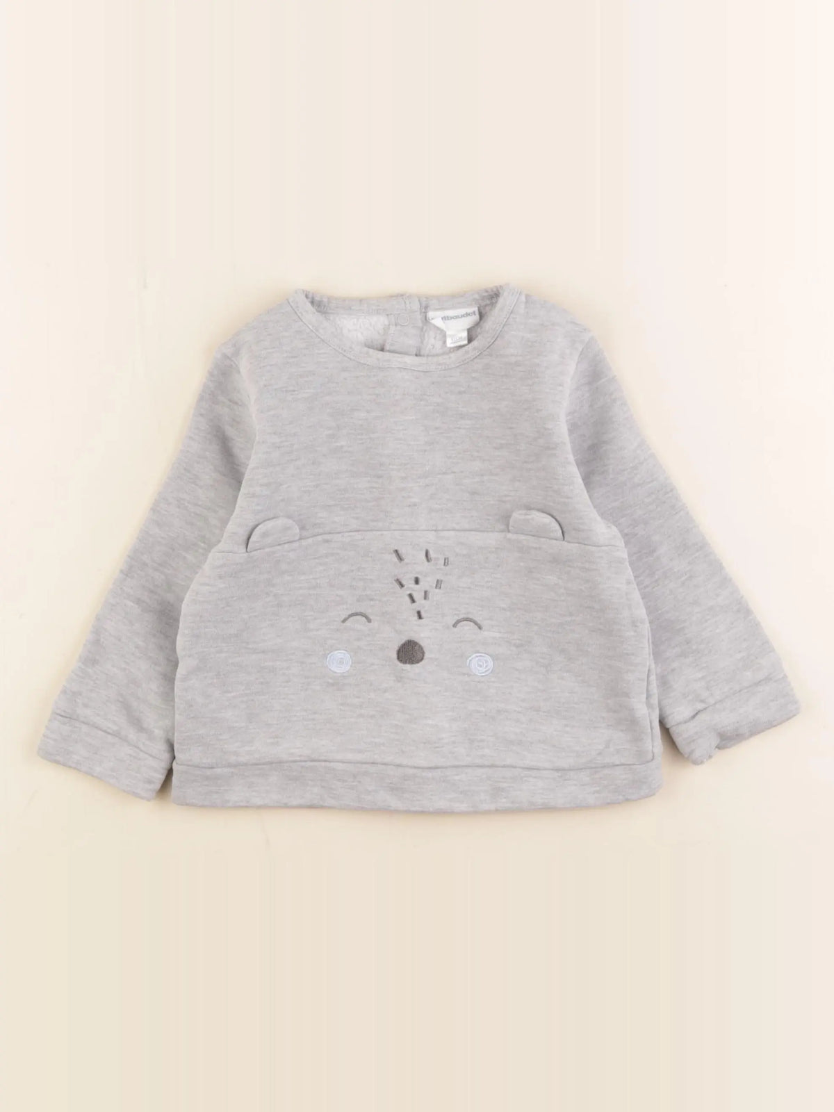 Vertbaudet - sweat gris - 18 mois