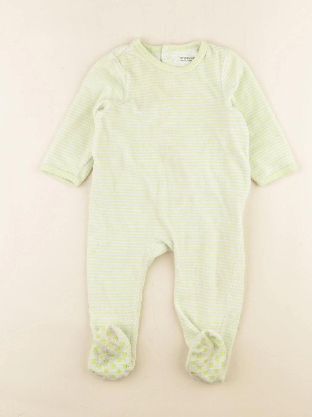 Vertbaudet - pyjama velours vert - 18 mois