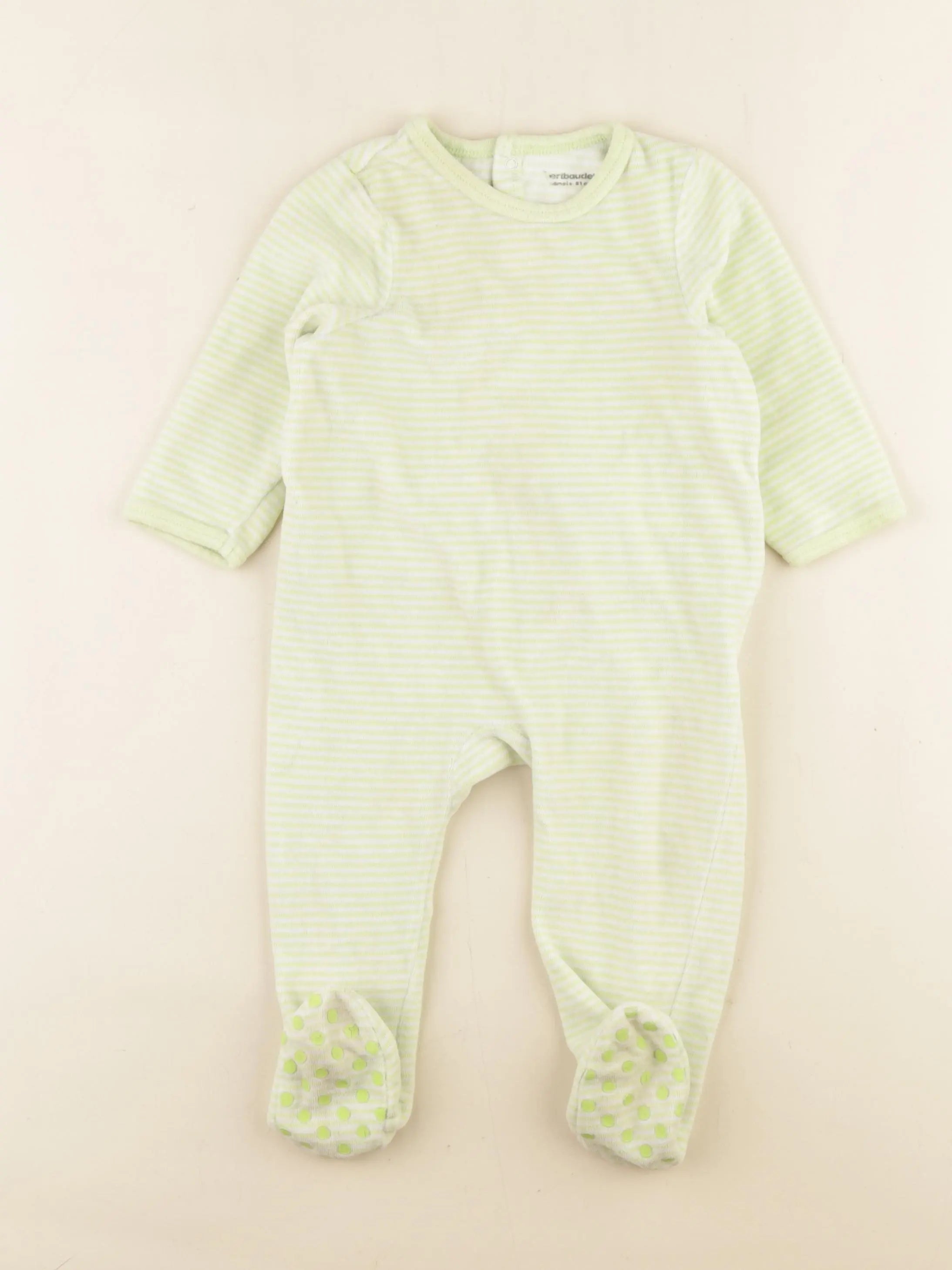 Vertbaudet - pyjama velours vert - 18 mois