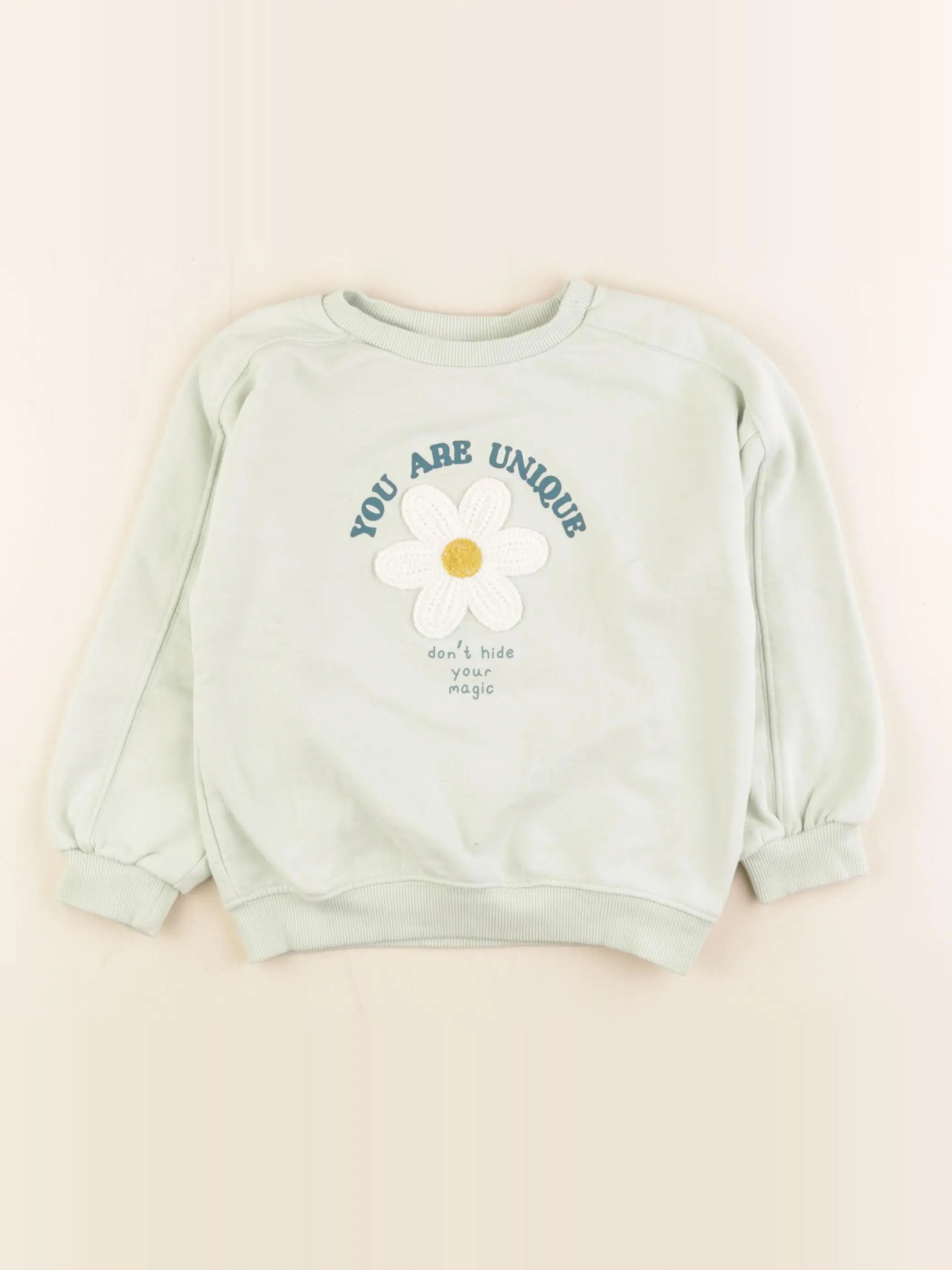Vertbaudet - sweat vert - 4 ans