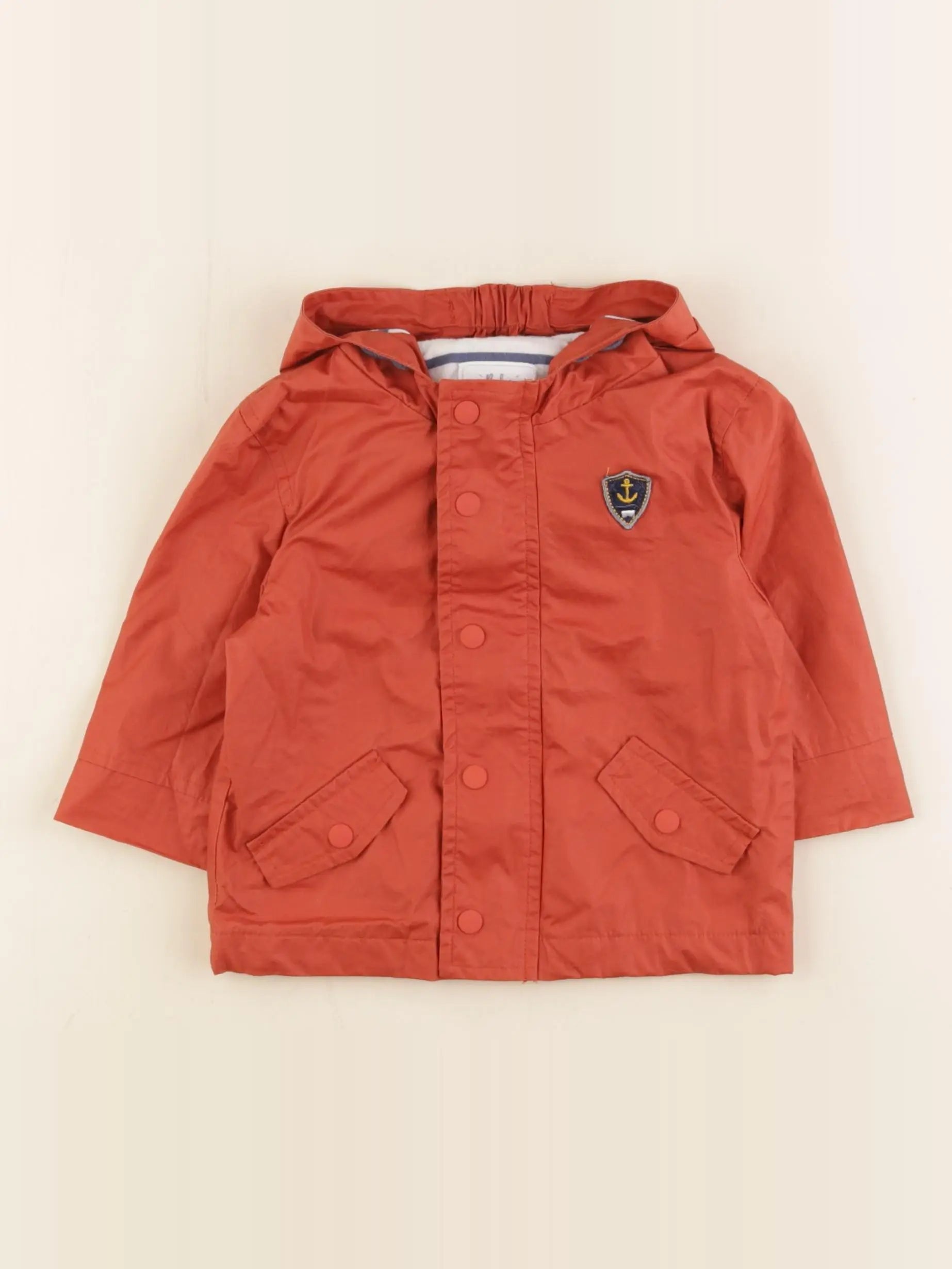 Vertbaudet - veste orange - 9 mois