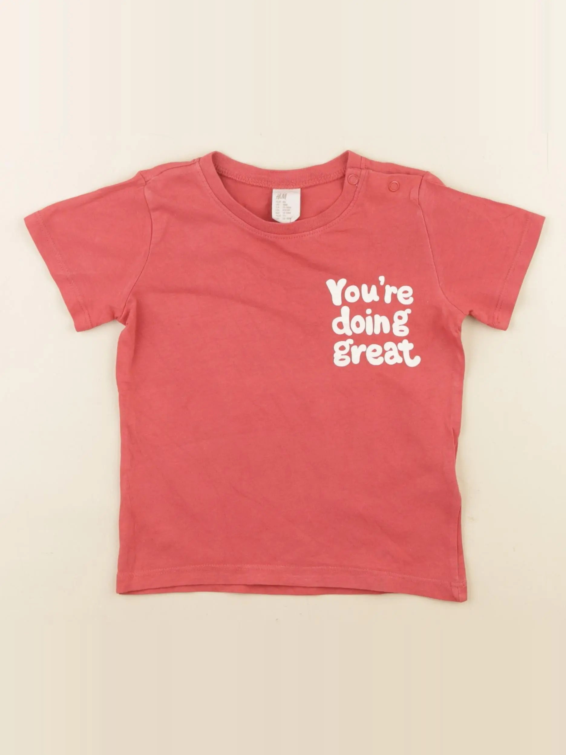 H&M - tee-shirt rose - 18 mois