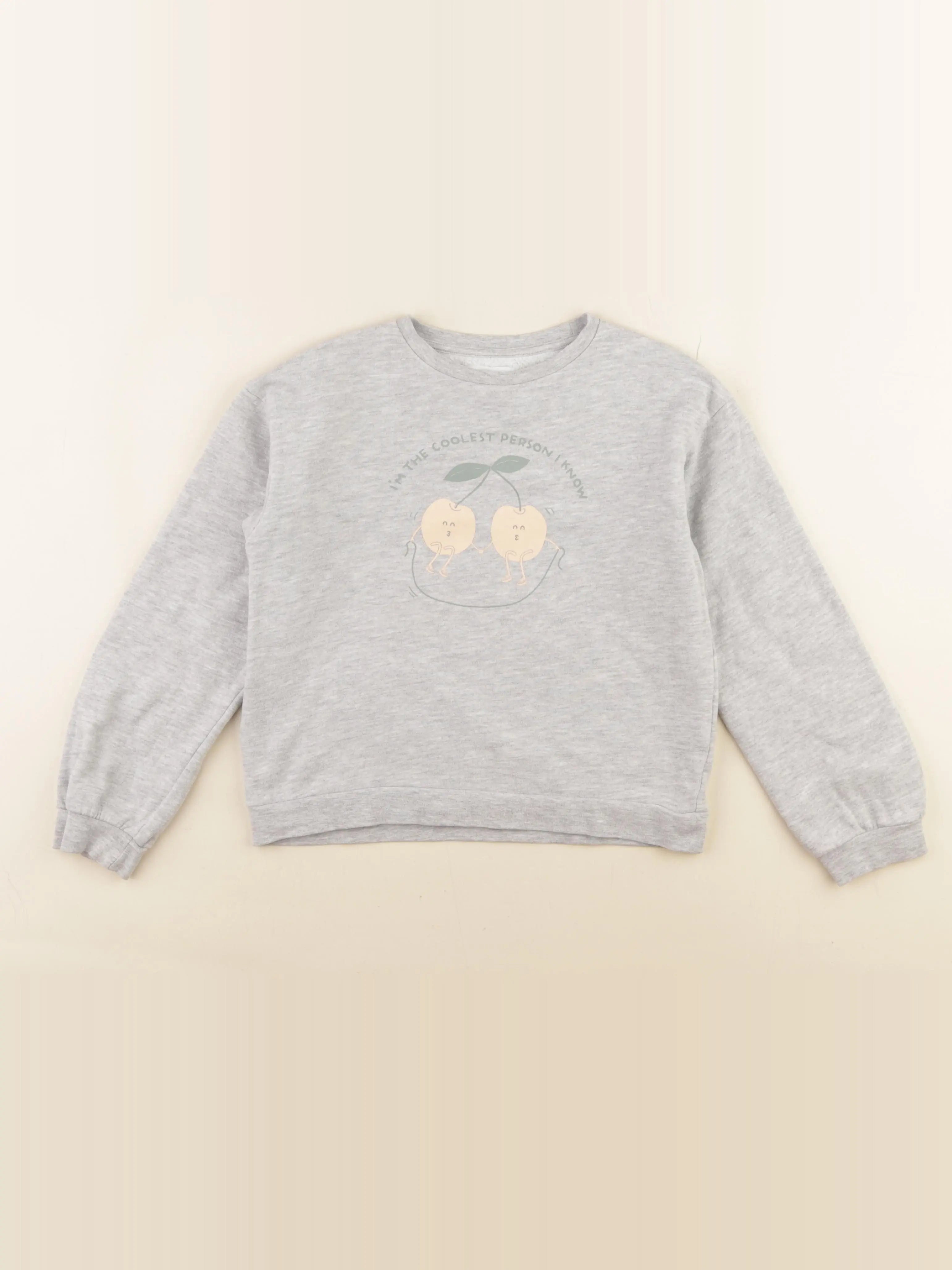Vertbaudet - sweat gris - 8 ans