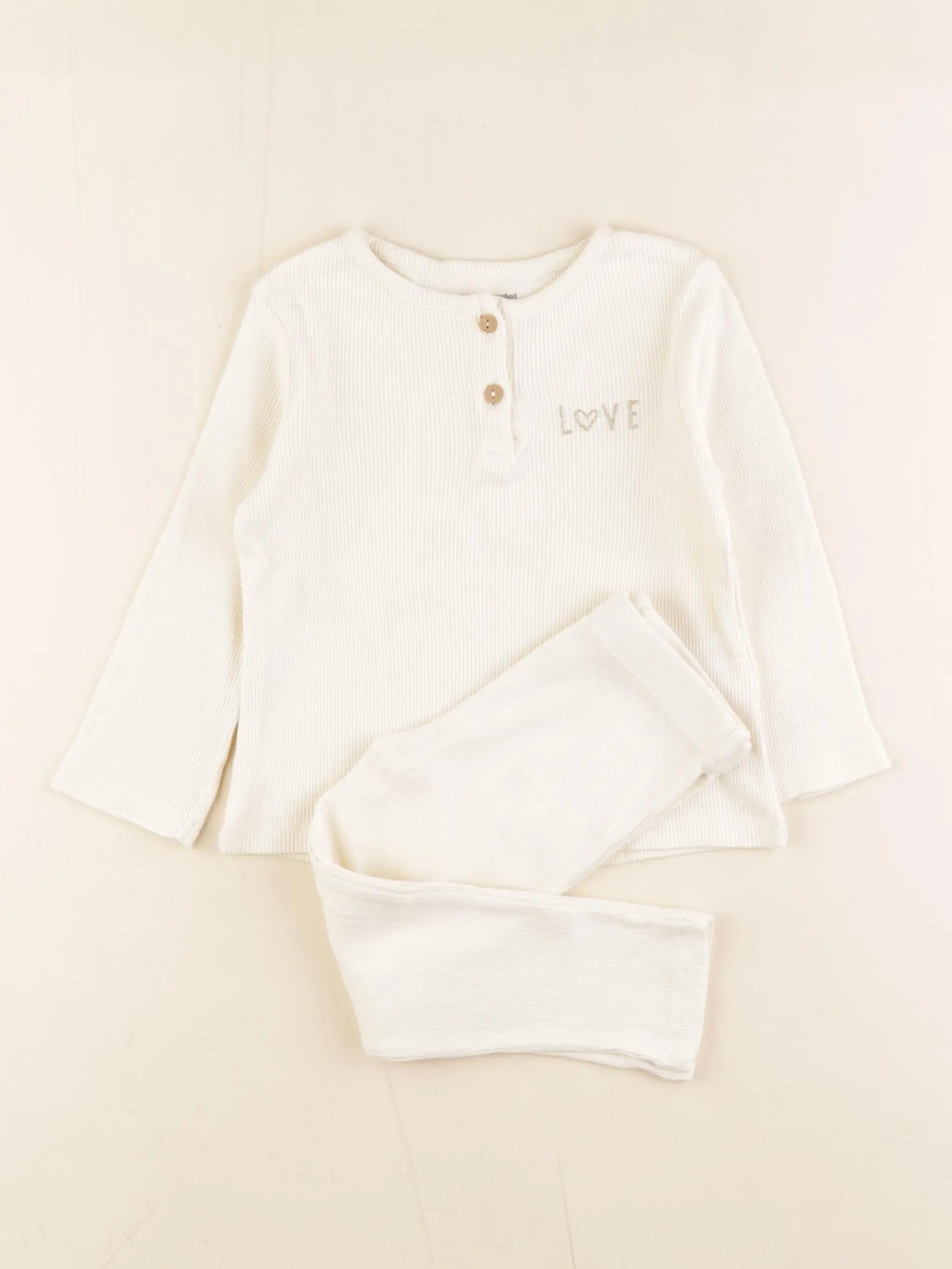 Vertbaudet - pyjama coton beige - 3 ans