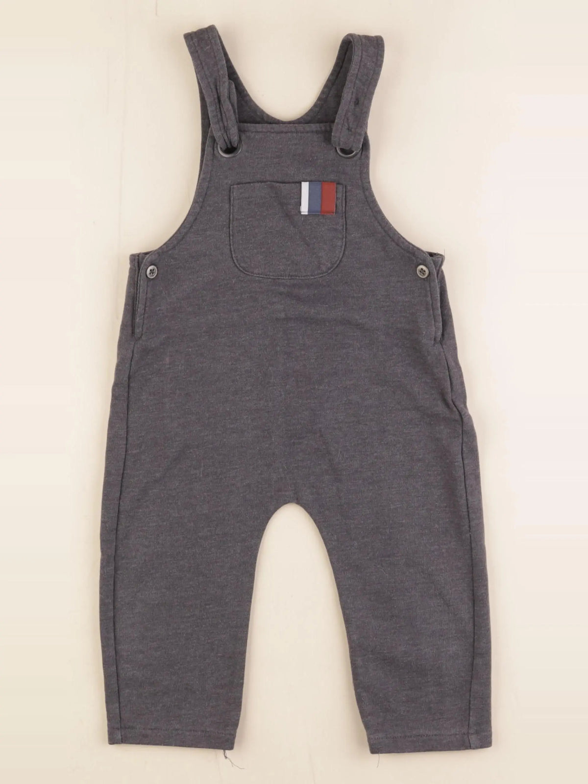 Vertbaudet - salopette gris - 2 ans