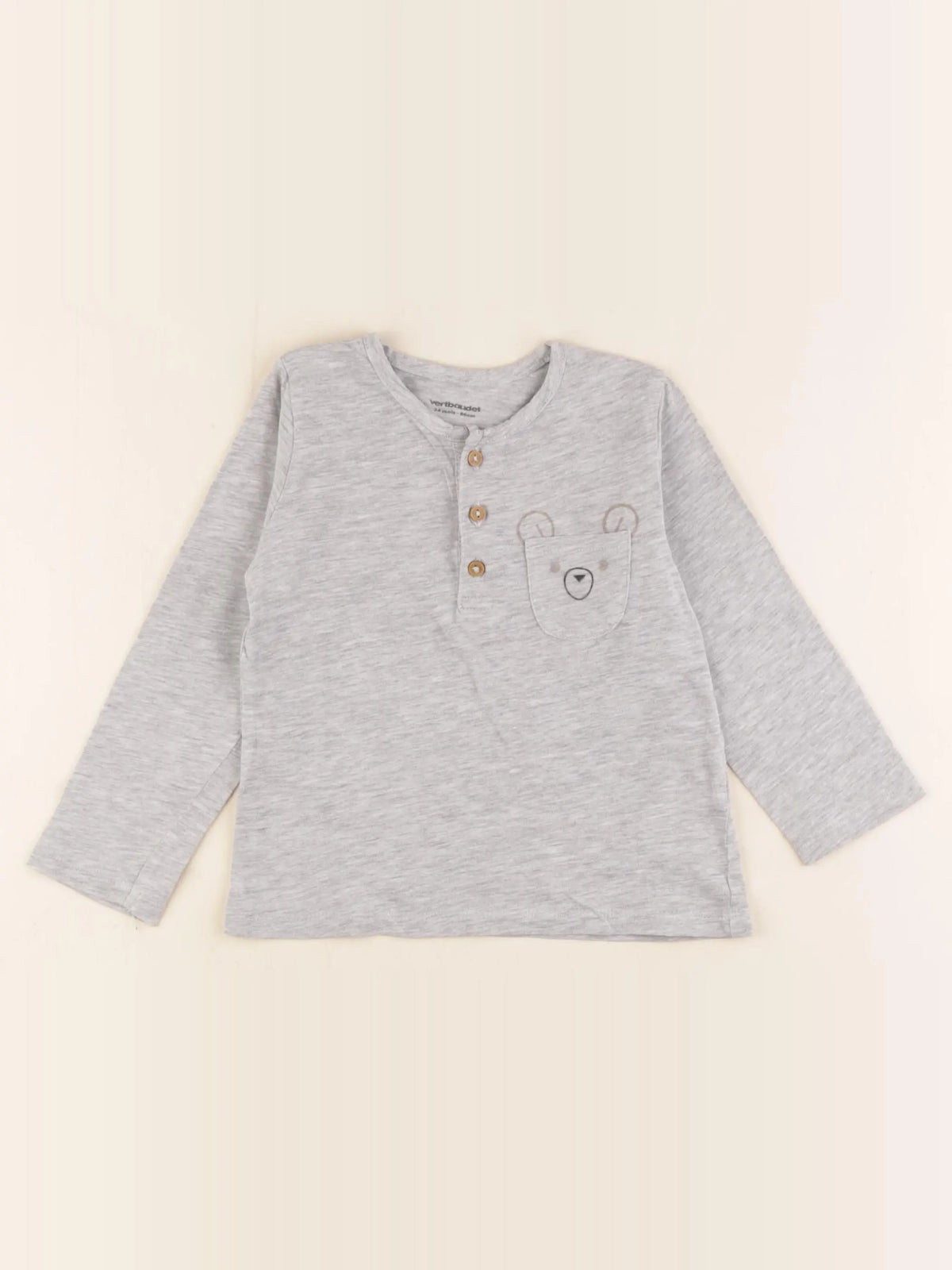 Vertbaudet - tee-shirt gris - 24 mois