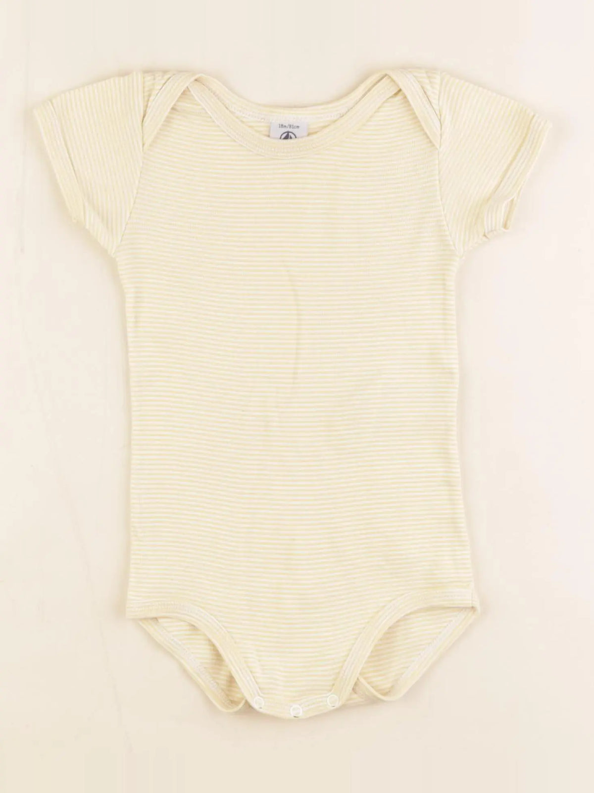 Petit Bateau - body jaune - 18 mois