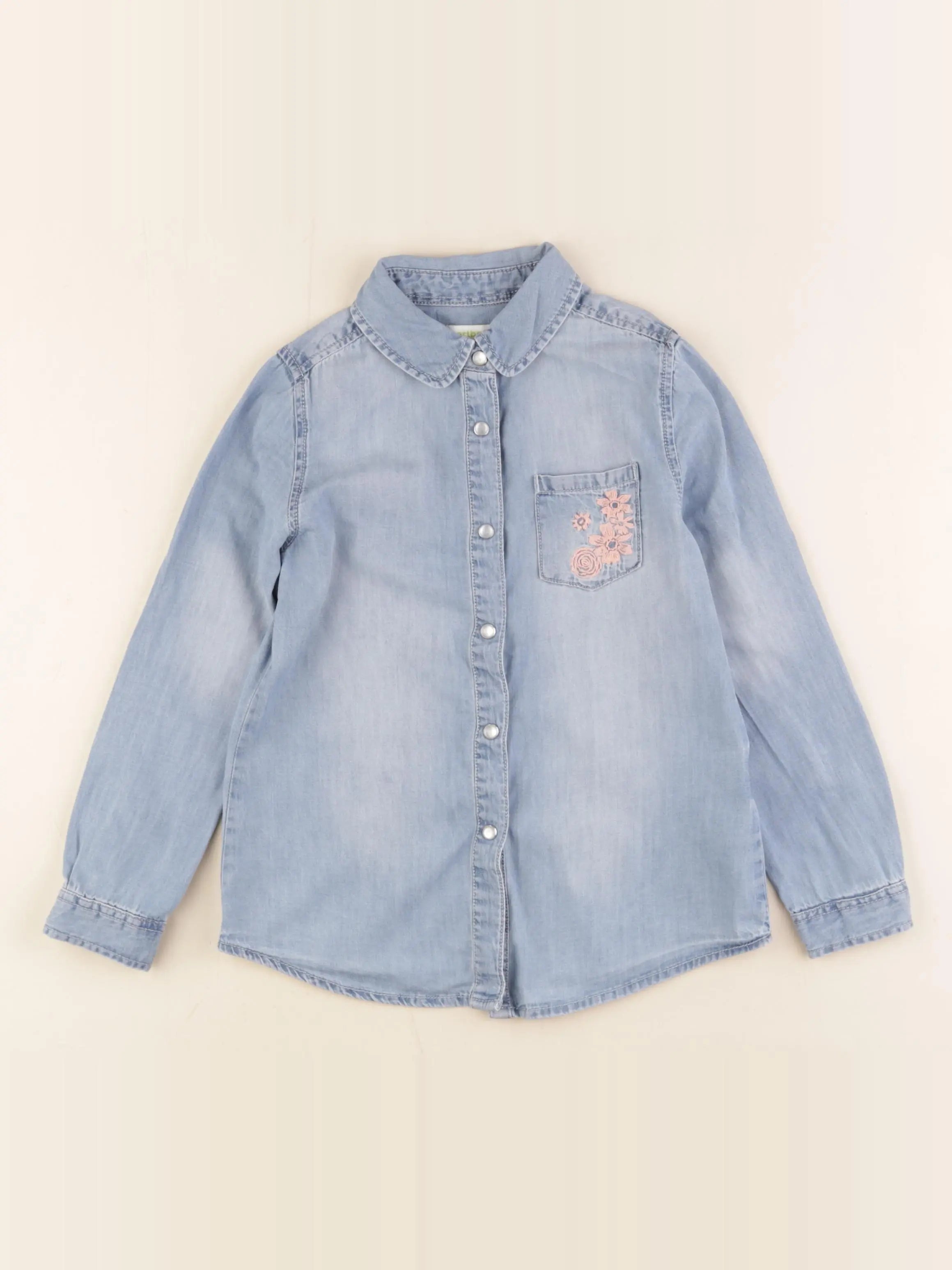 Vertbaudet - blouse bleu, rose - 5 ans