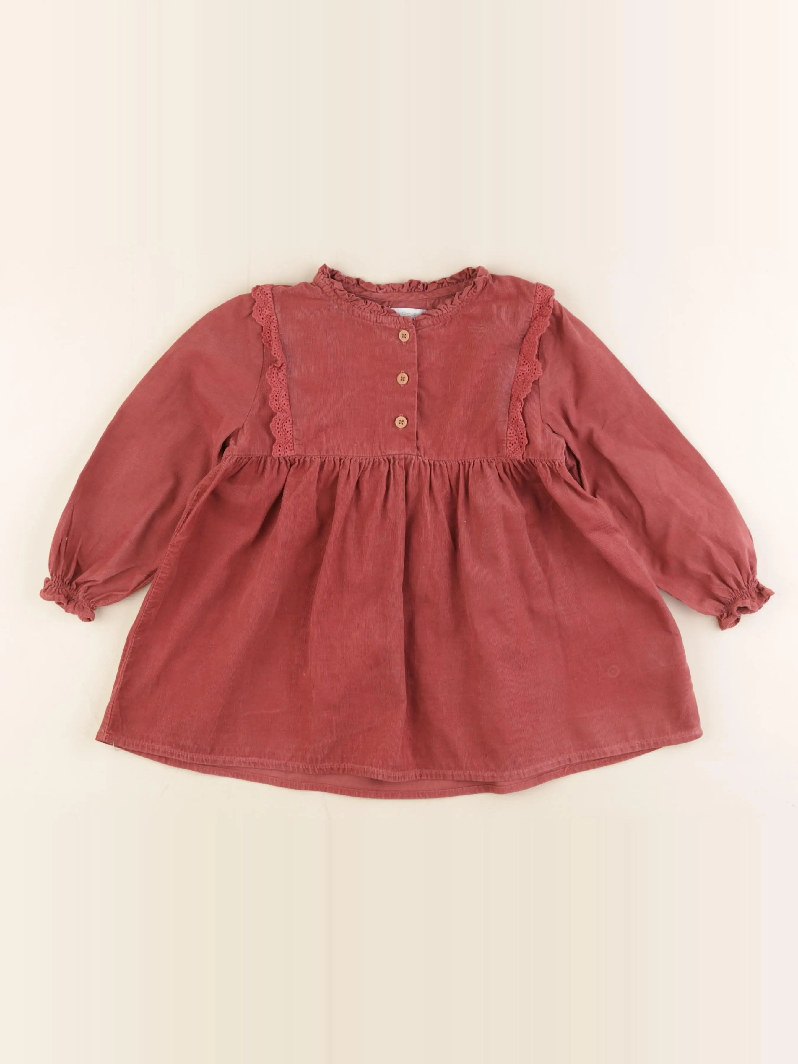 Vertbaudet - robe rouge - 36 mois