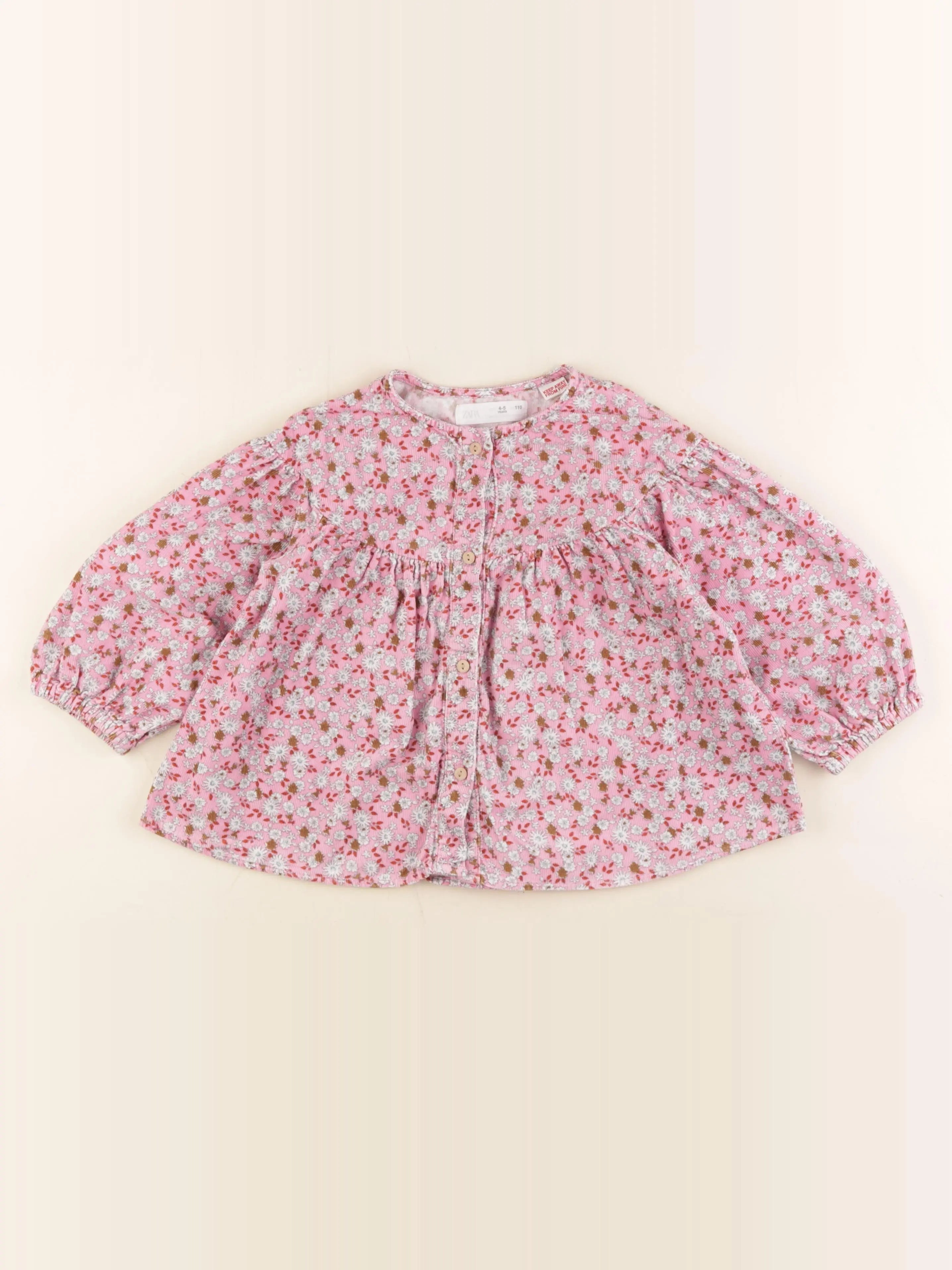 Zara - blouse rose - 4/5 ans