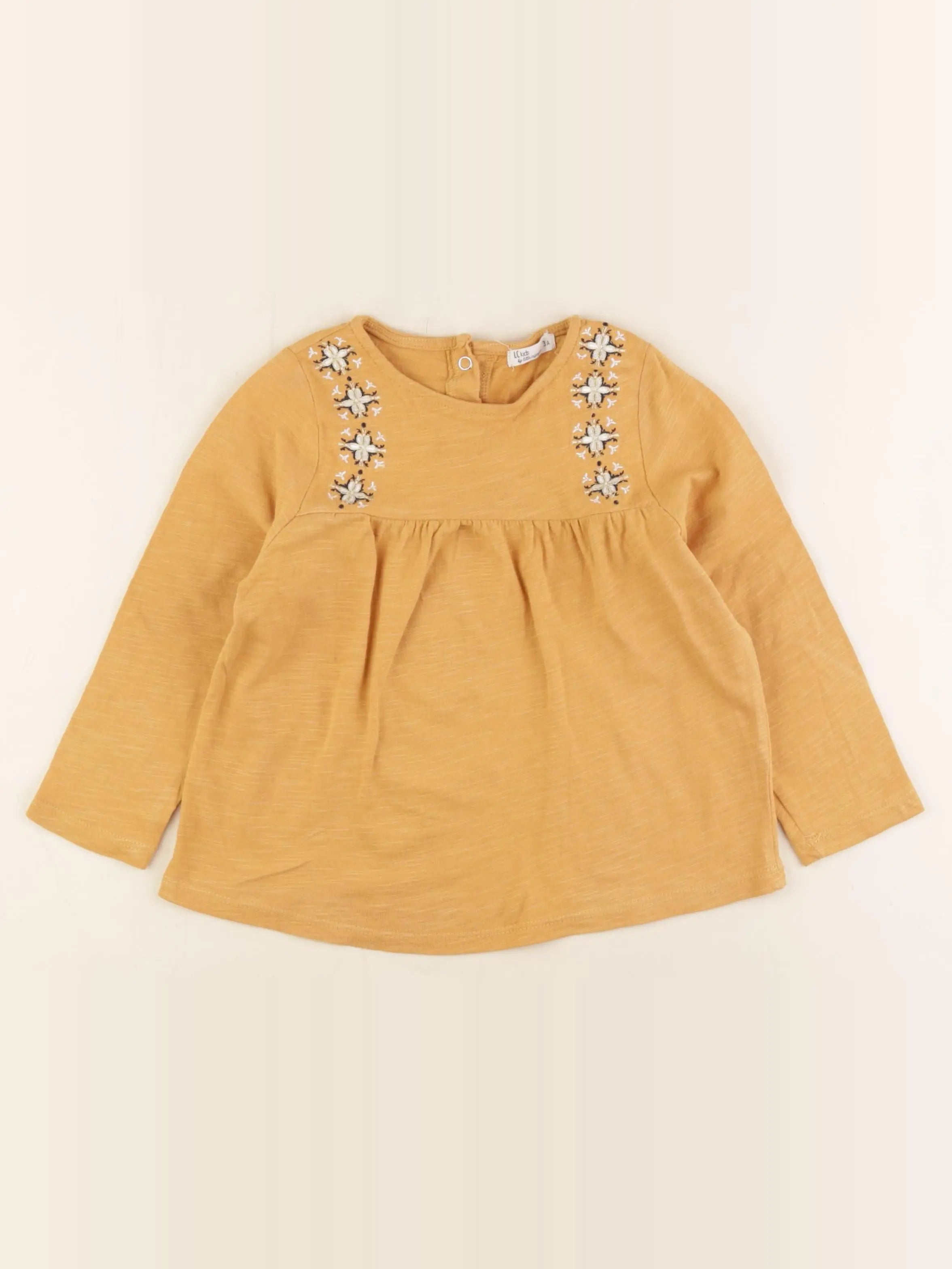 Little Cigogne - tee-shirt jaune - 3 ans