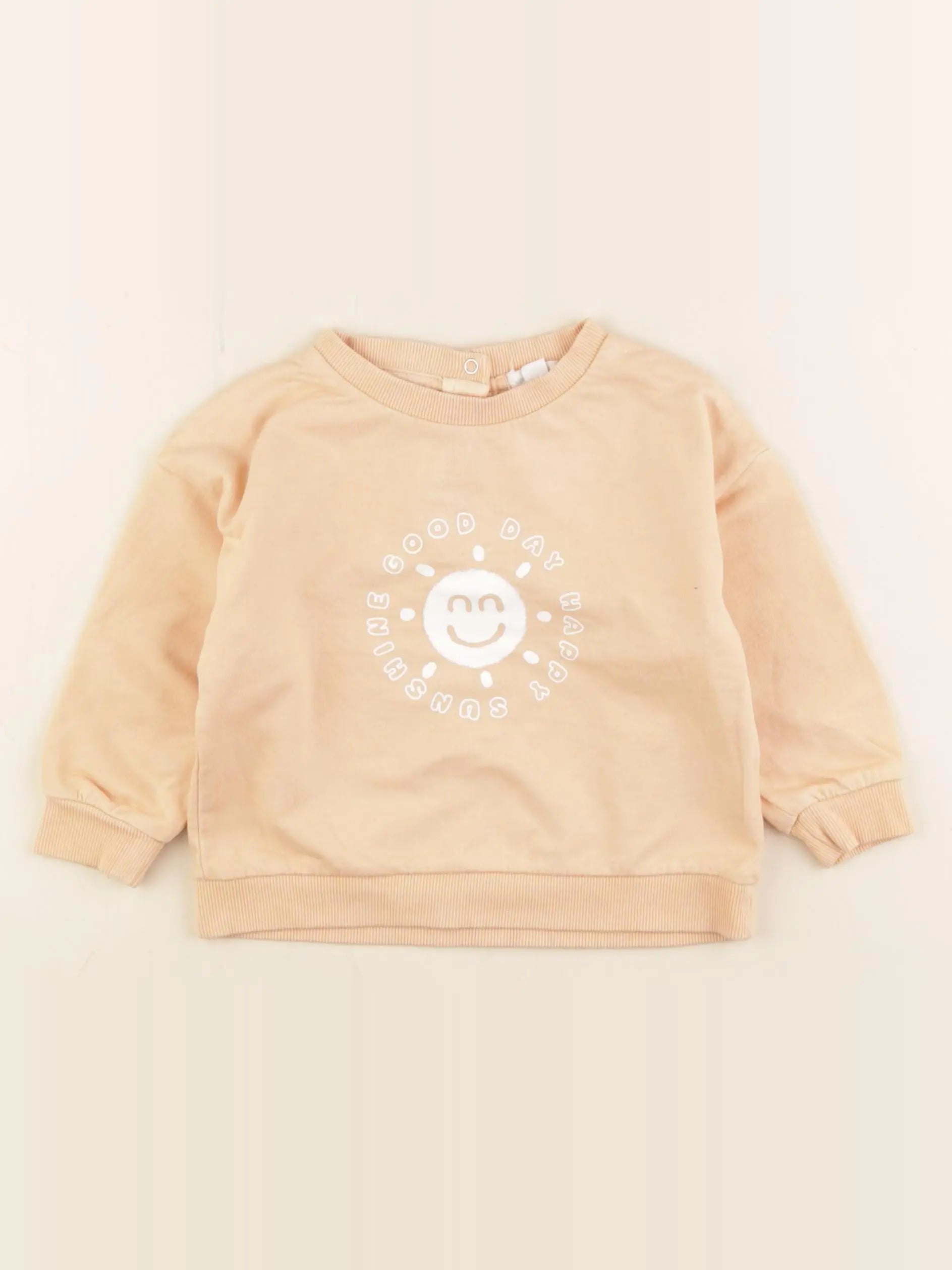 Vertbaudet - sweat orange - 18 mois