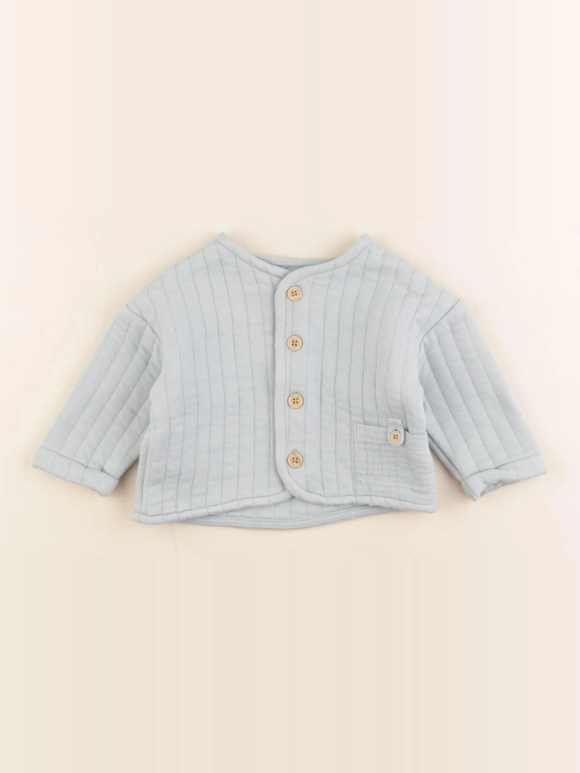 Vertbaudet - veste bleu - 3 mois