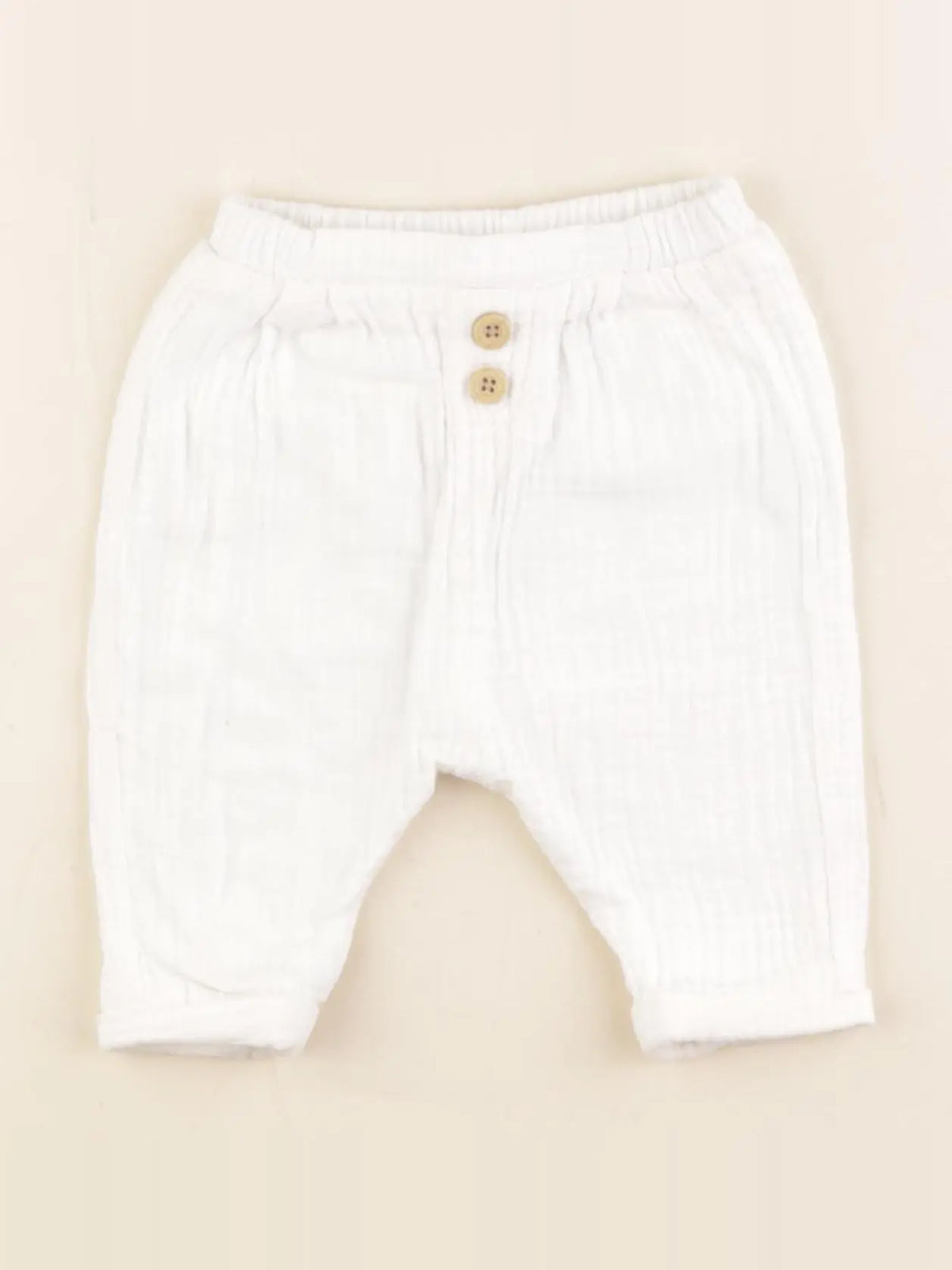 Vertbaudet - pantalon blanc - 3 mois