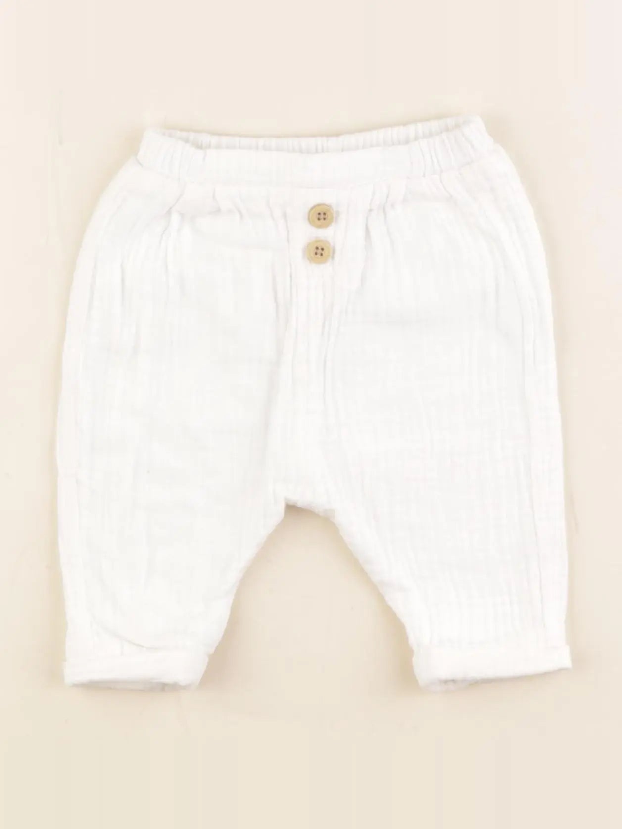 Vertbaudet - pantalon blanc - 3 mois