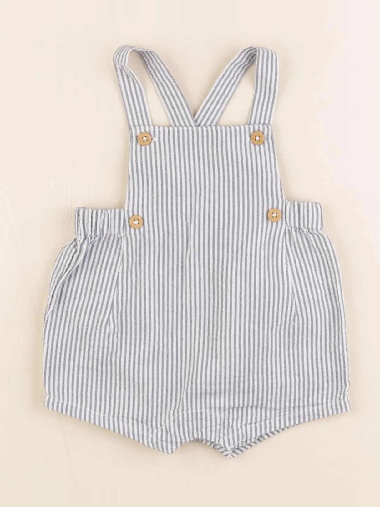 Vertbaudet - salopette bleu - 1 mois