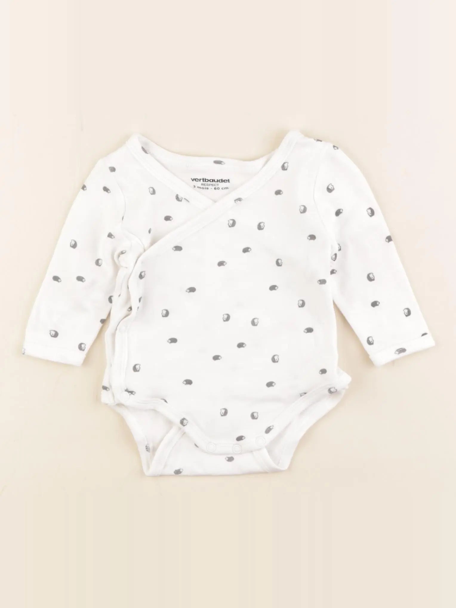 Vertbaudet - body blanc - 3 mois