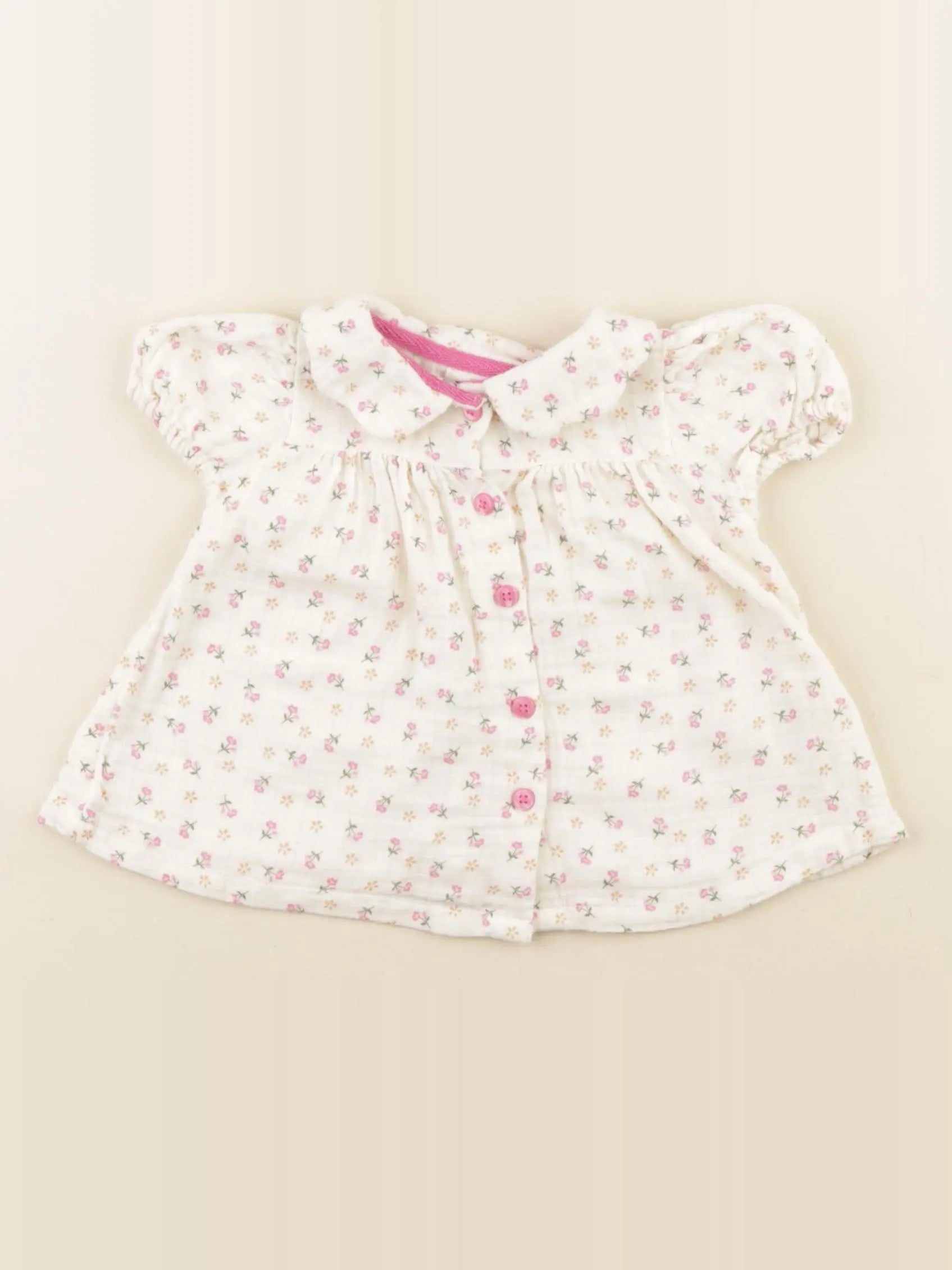 Tape à l'oeil - blouse beige, rose - 6 mois