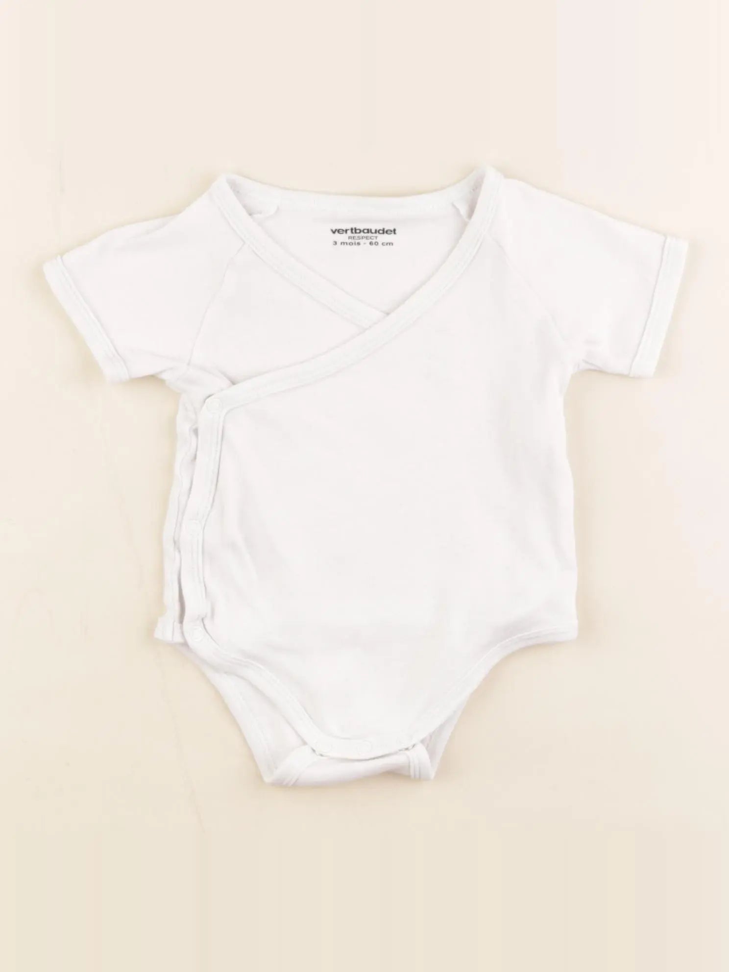 Vertbaudet - body blanc - 3 mois