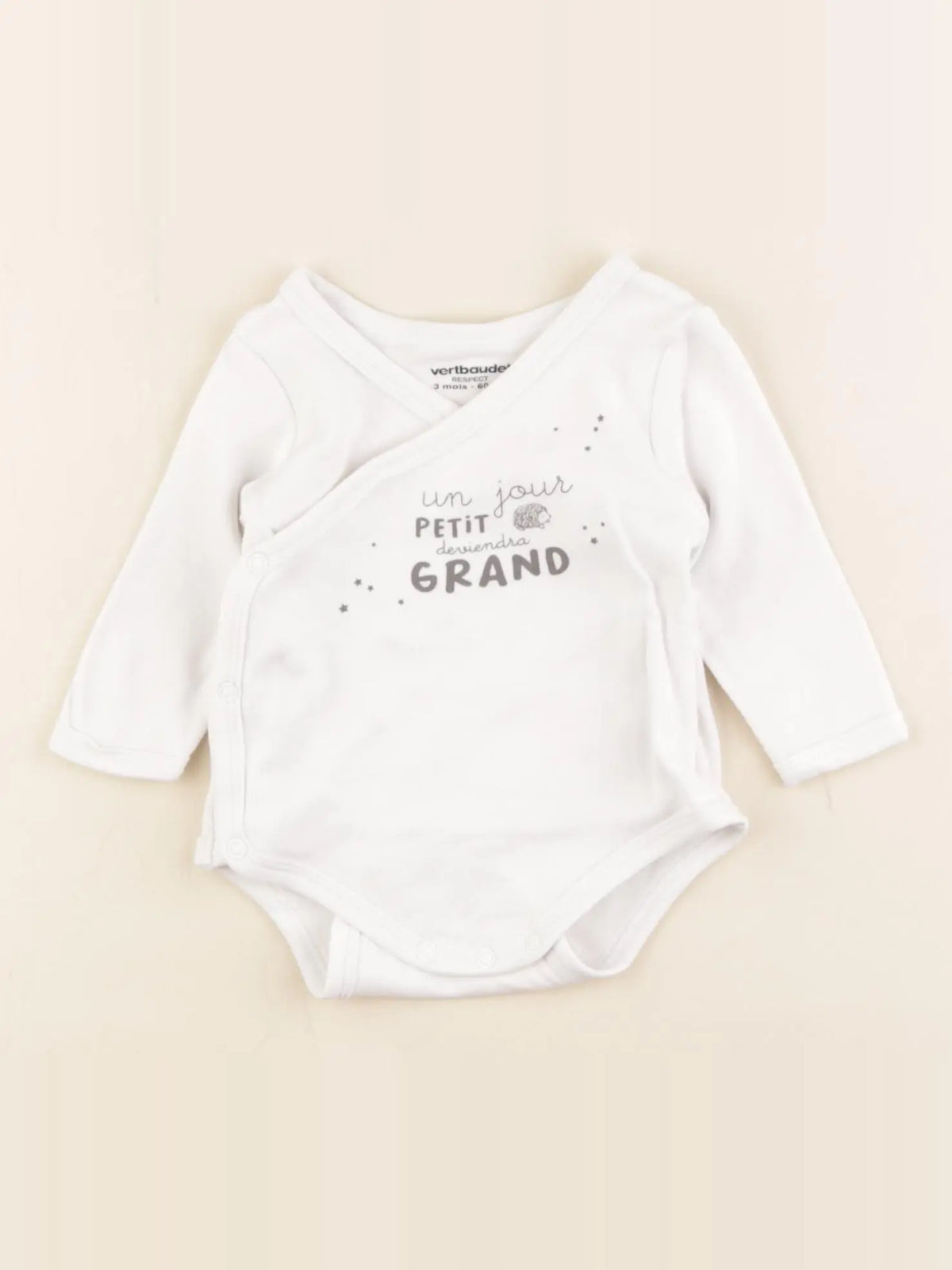Vertbaudet - body blanc - 3 mois