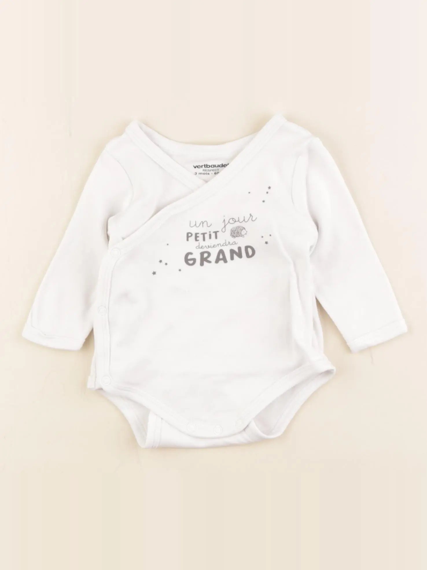 Vertbaudet - body blanc - 3 mois
