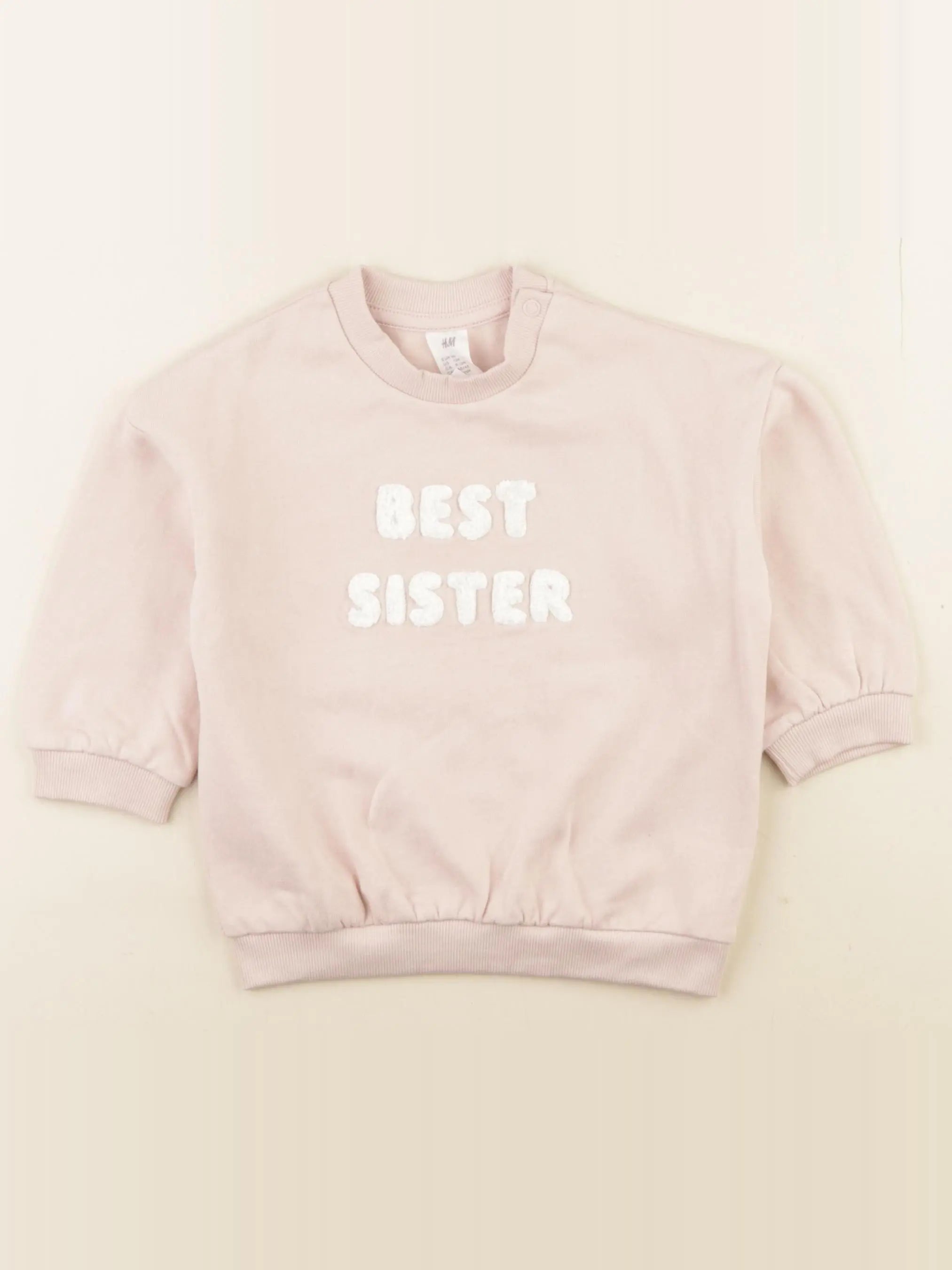 H&M - sweat rose - 9/12 mois