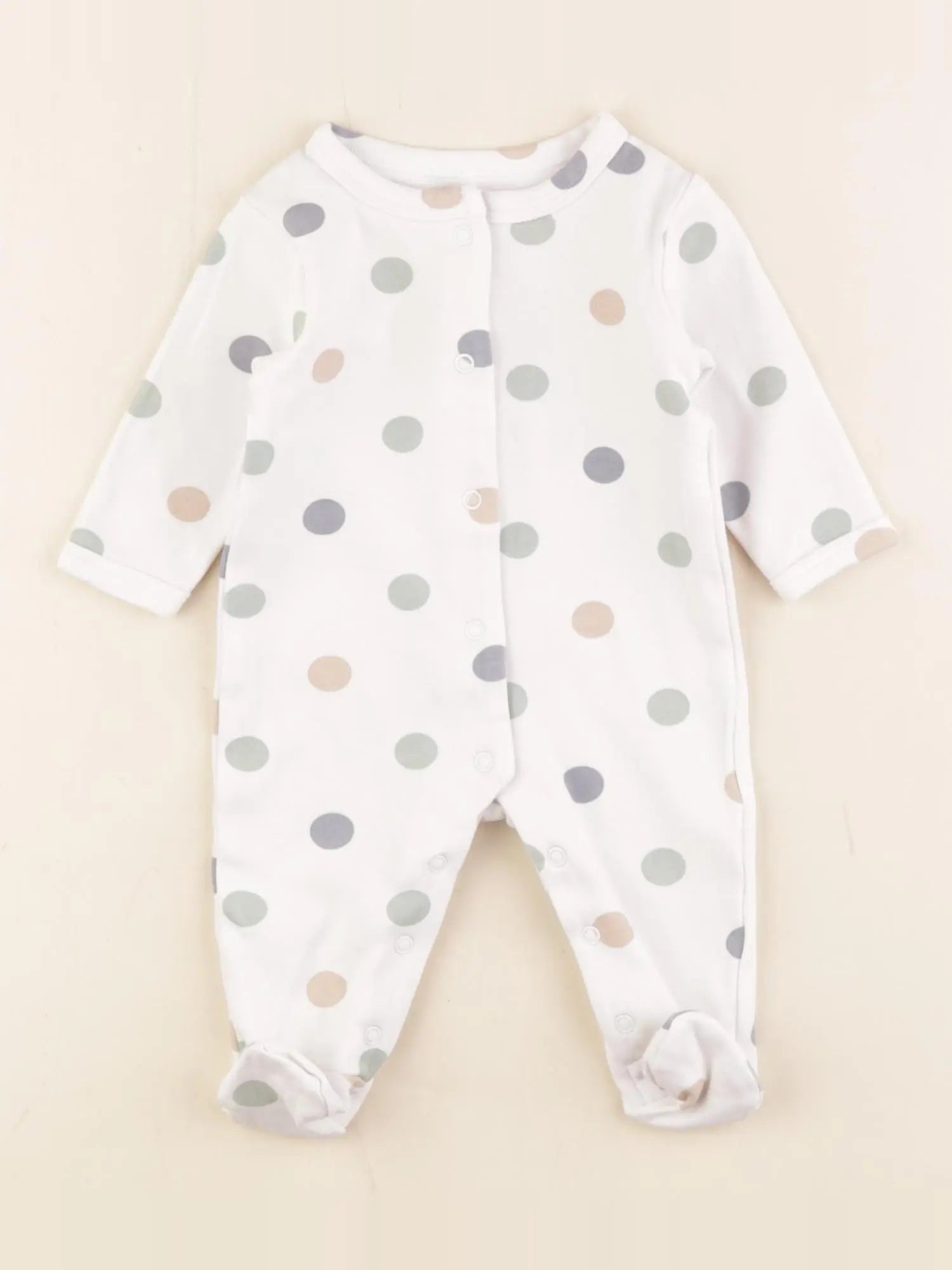 Vertbaudet - pyjama coton blanc - 1 mois