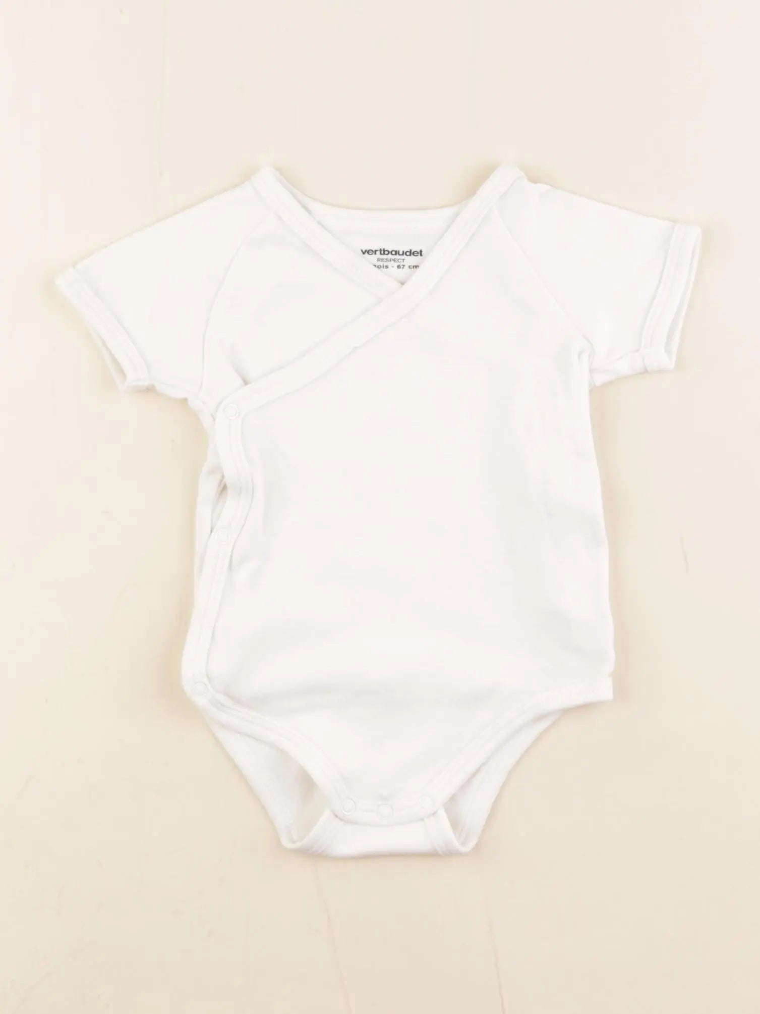 Vertbaudet - body blanc - 6 mois