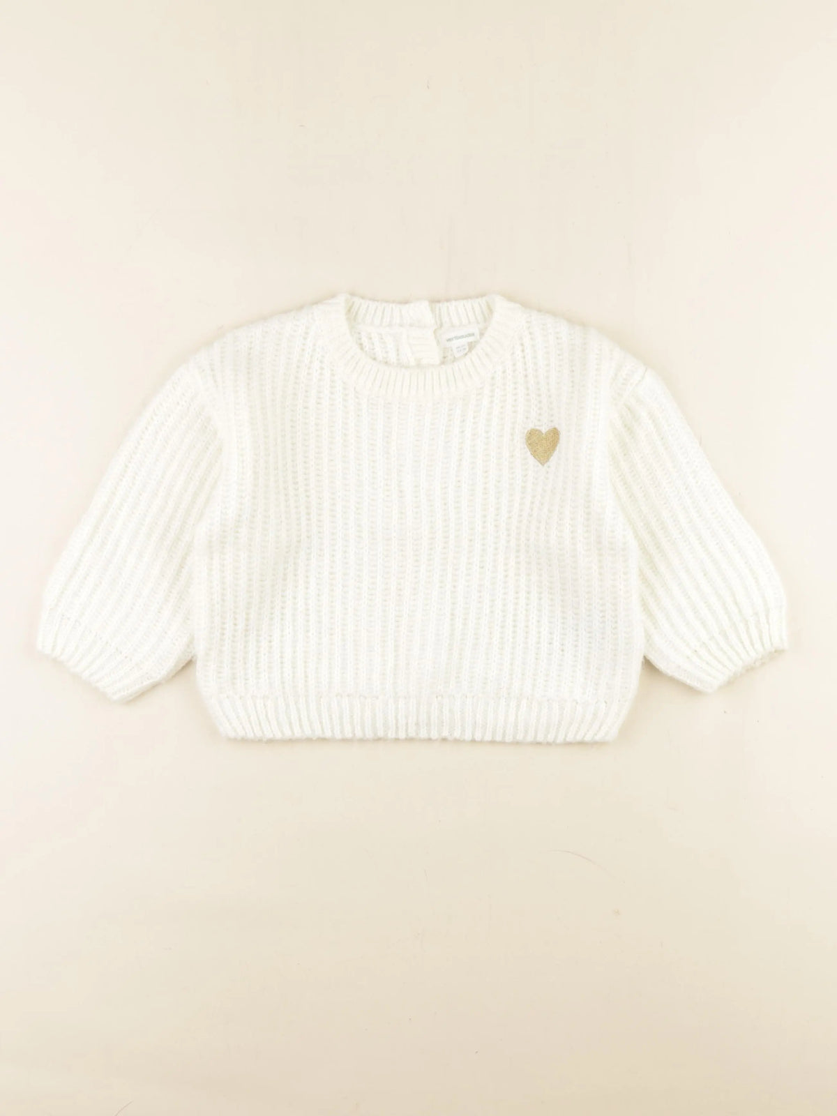 Vertbaudet - pull blanc - 24 mois