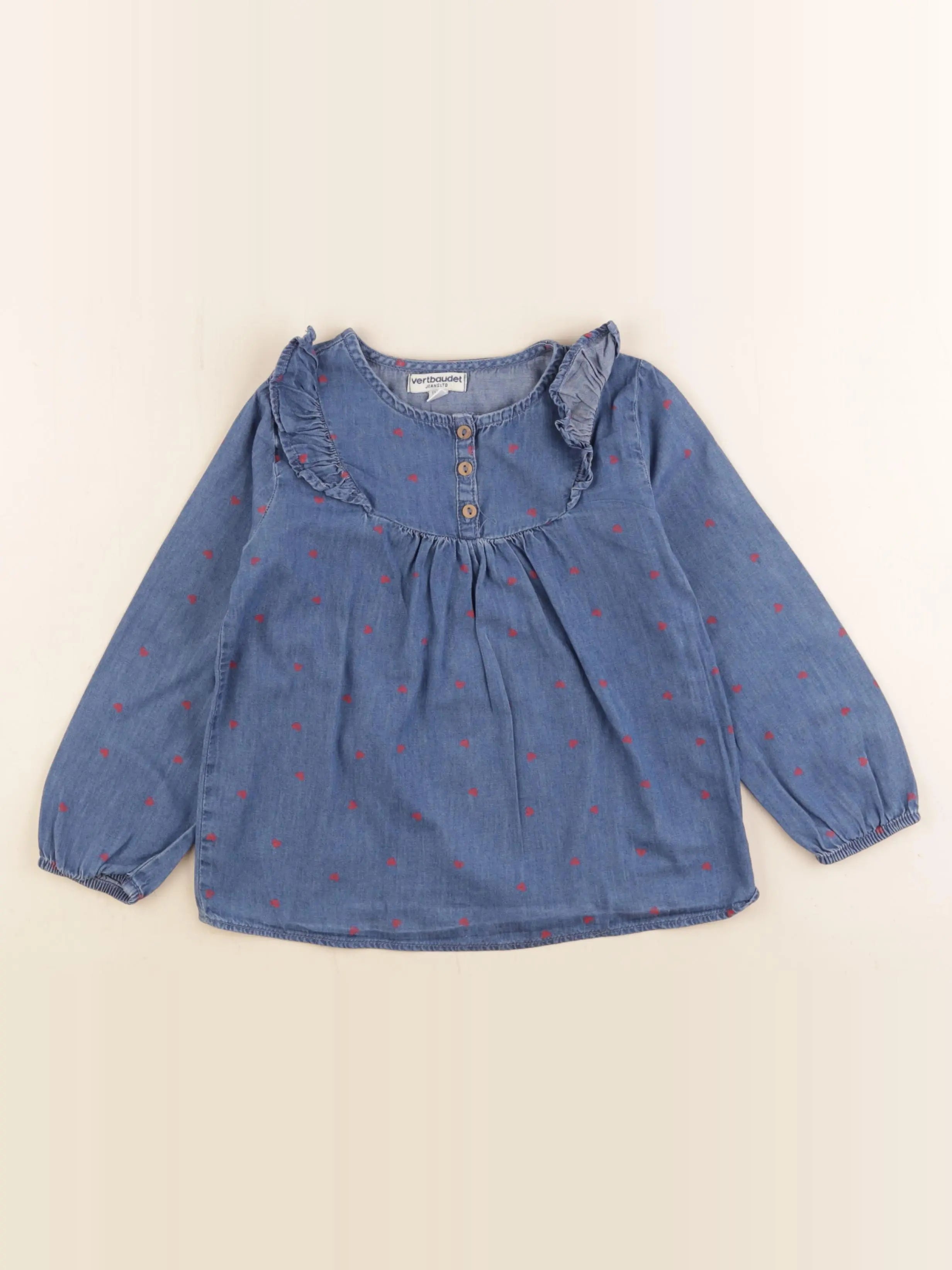 Vertbaudet - blouse bleu - 5 ans