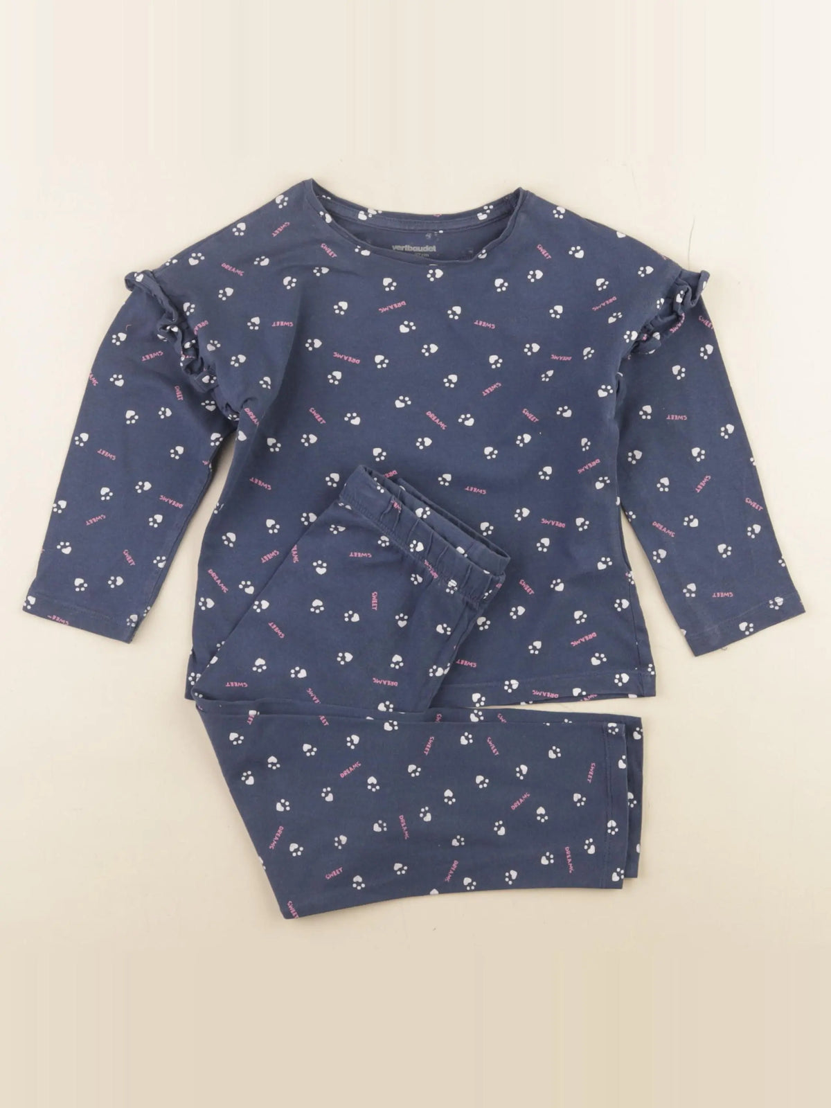 Vertbaudet - pyjama coton bleu - 3 ans