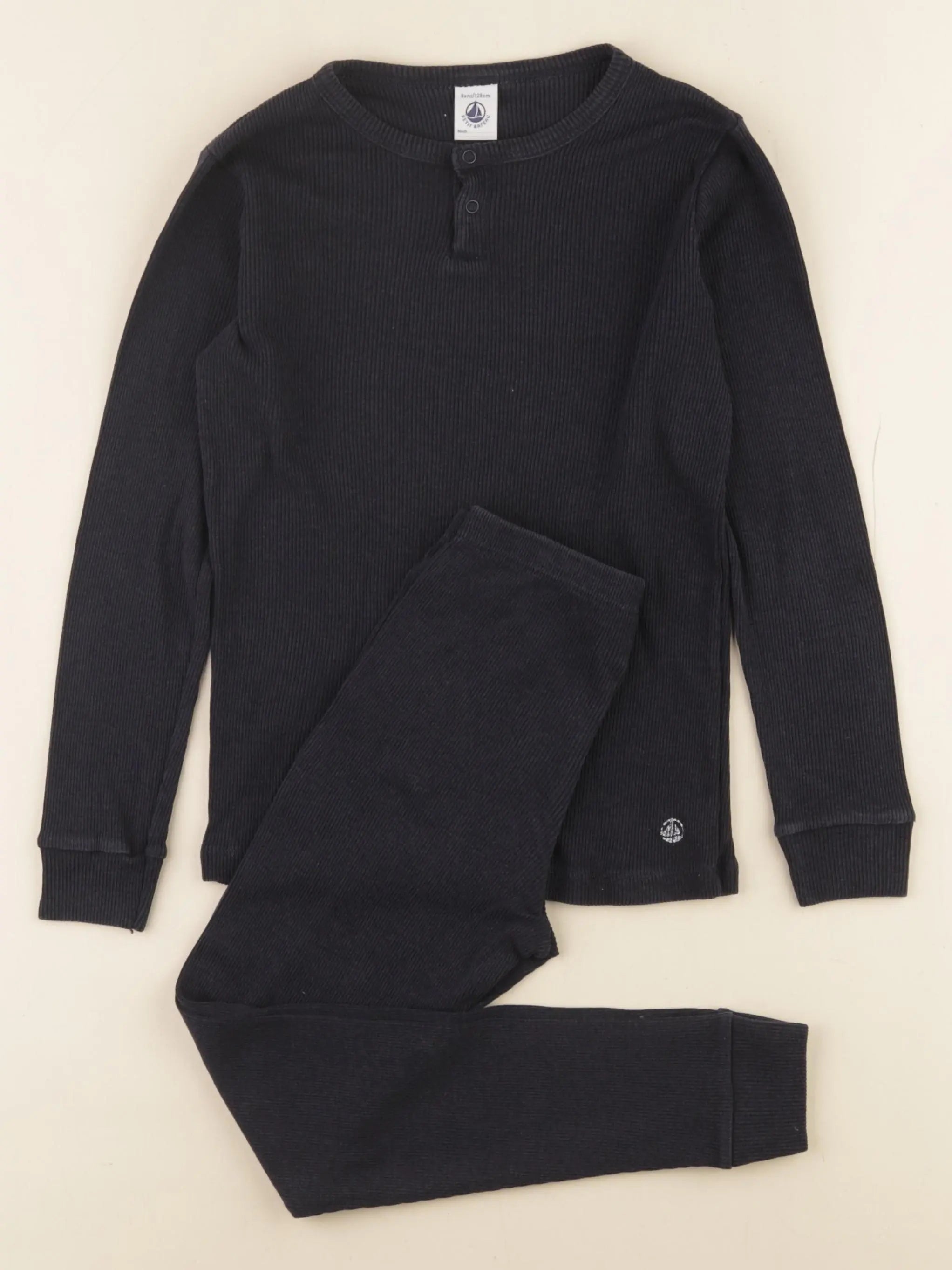 Petit Bateau - pyjama coton bleu - 8 ans