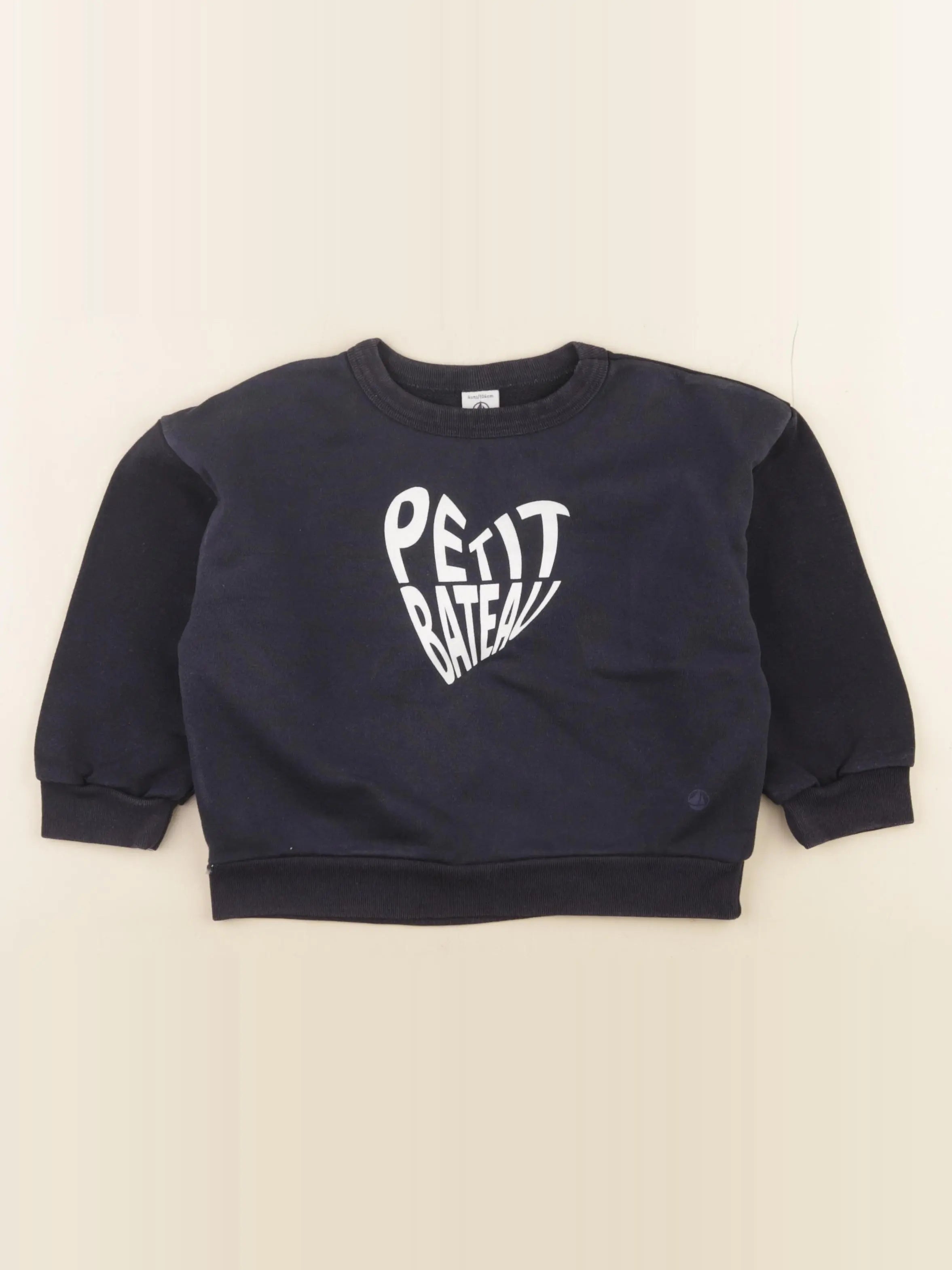 Petit Bateau - sweat bleu - 4 ans