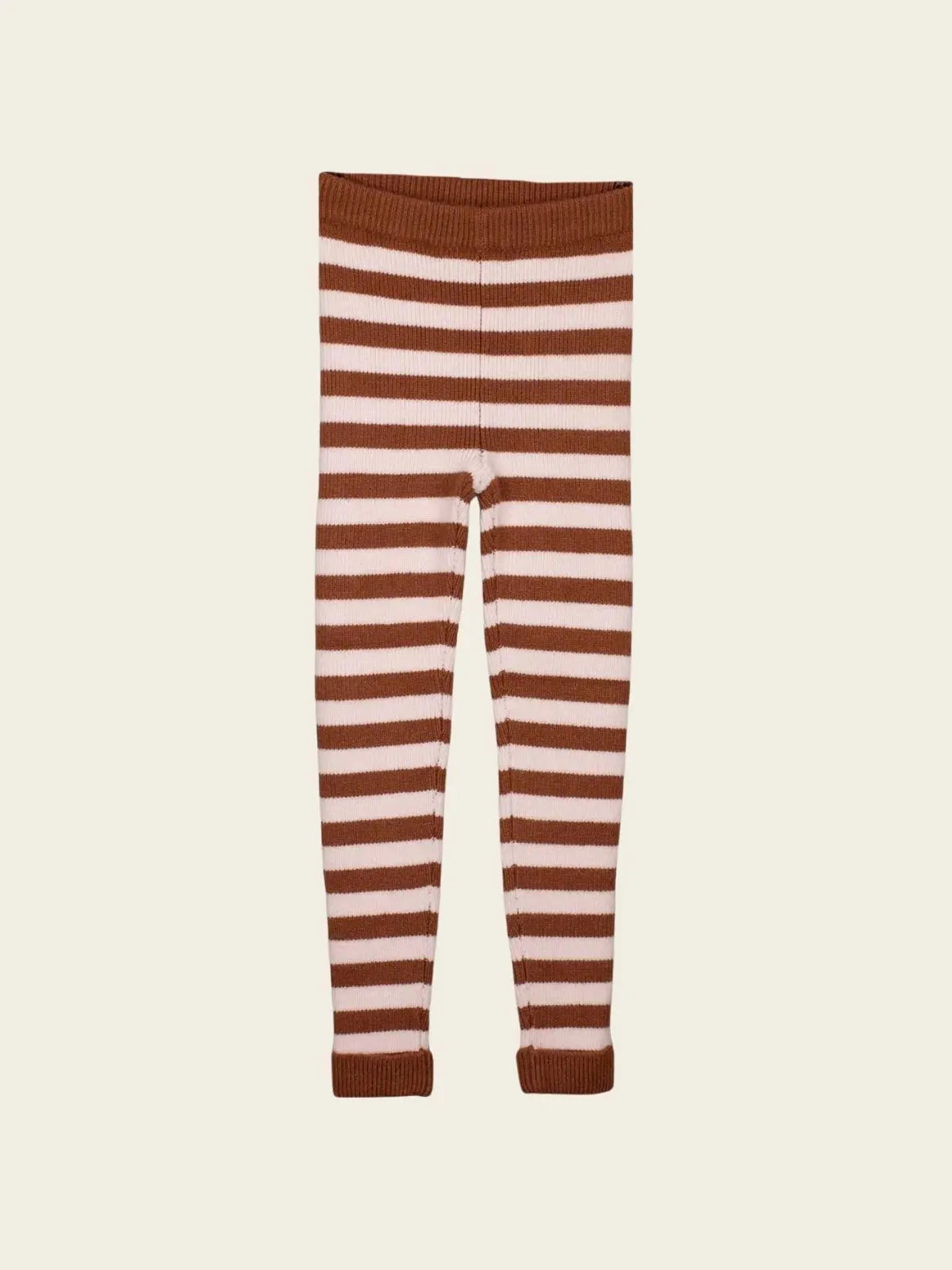 Legging marron, rose