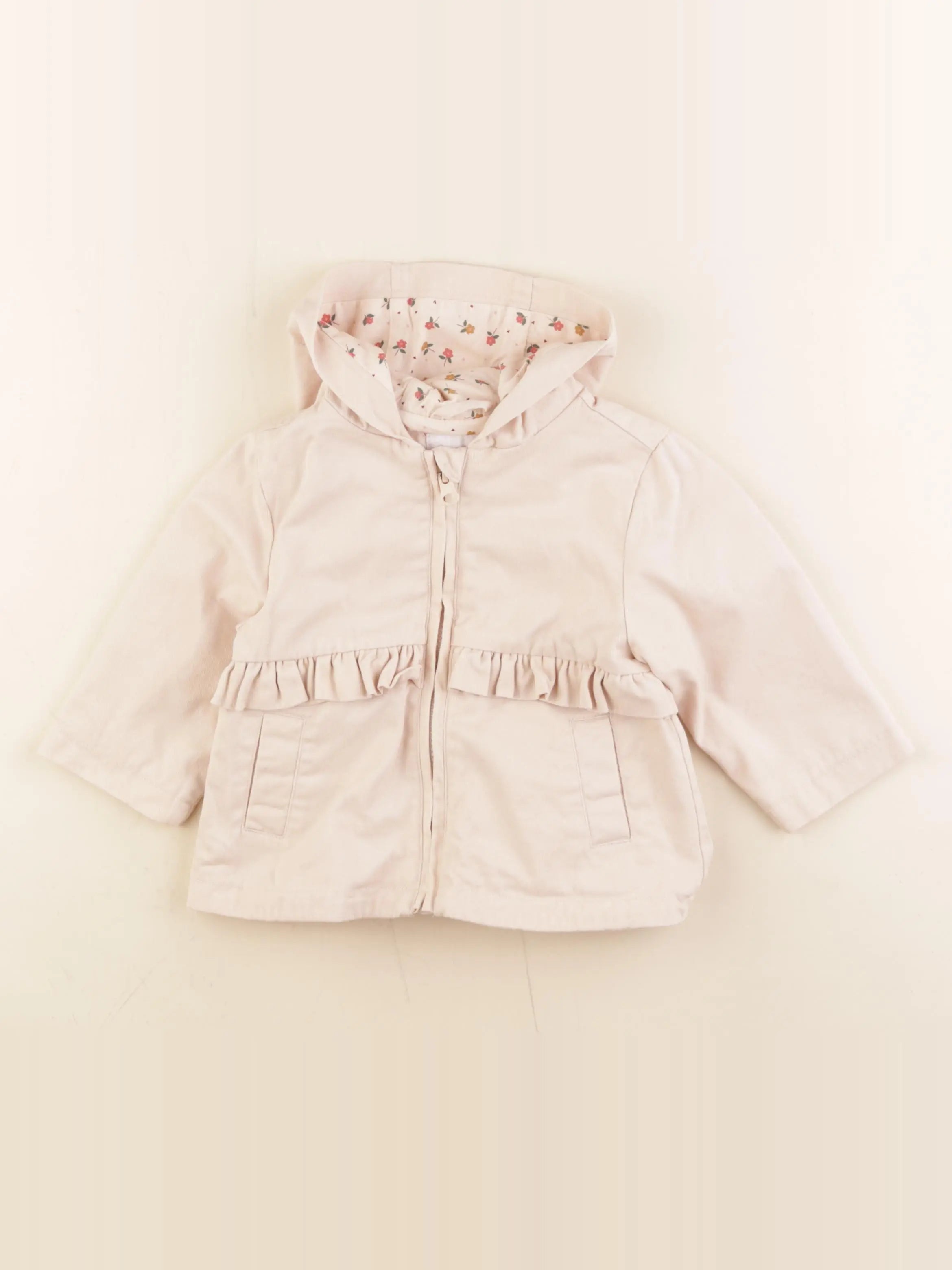 Vertbaudet - manteau rose - 12 mois