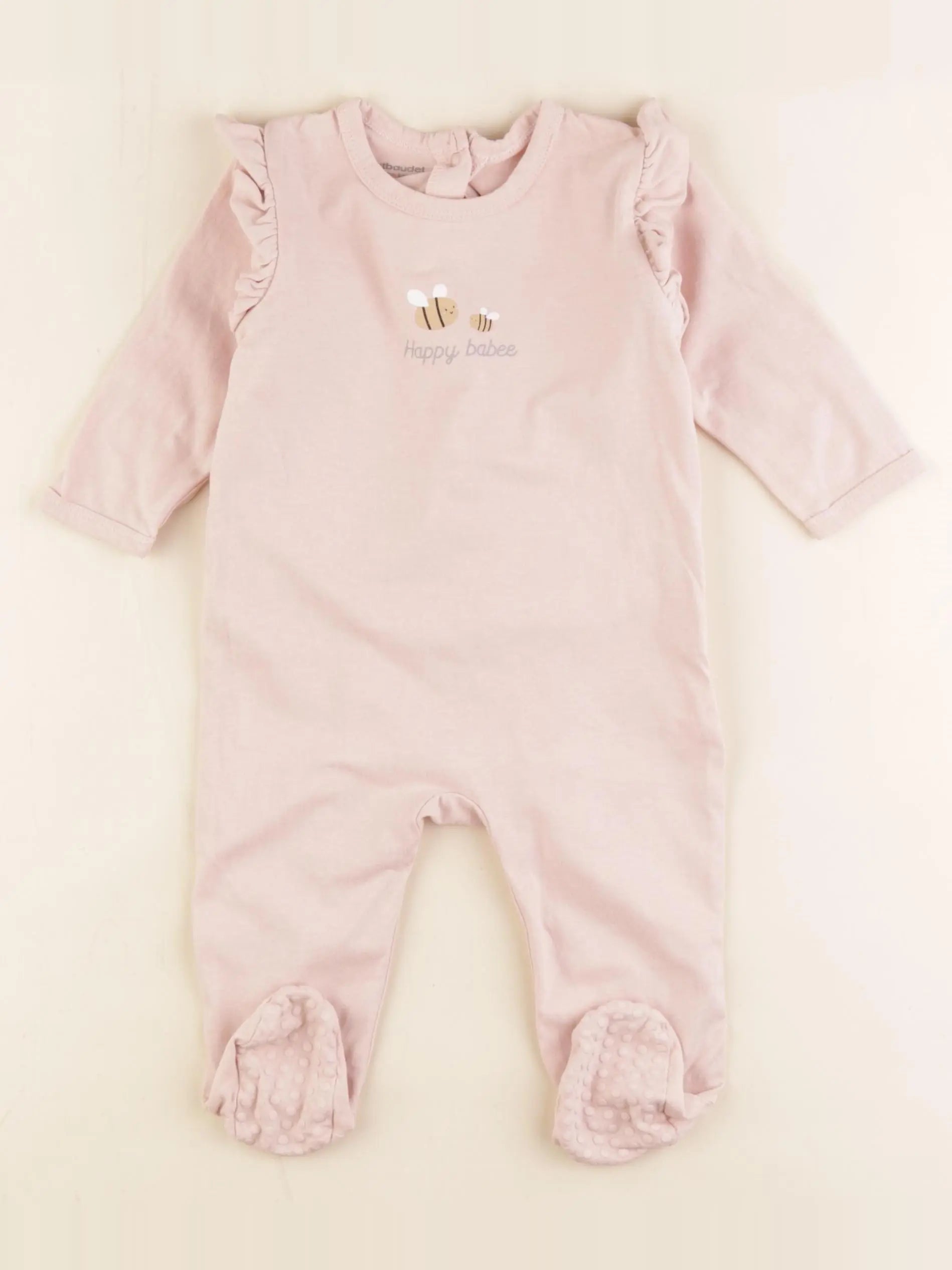 Vertbaudet - pyjama coton rose - 9 mois
