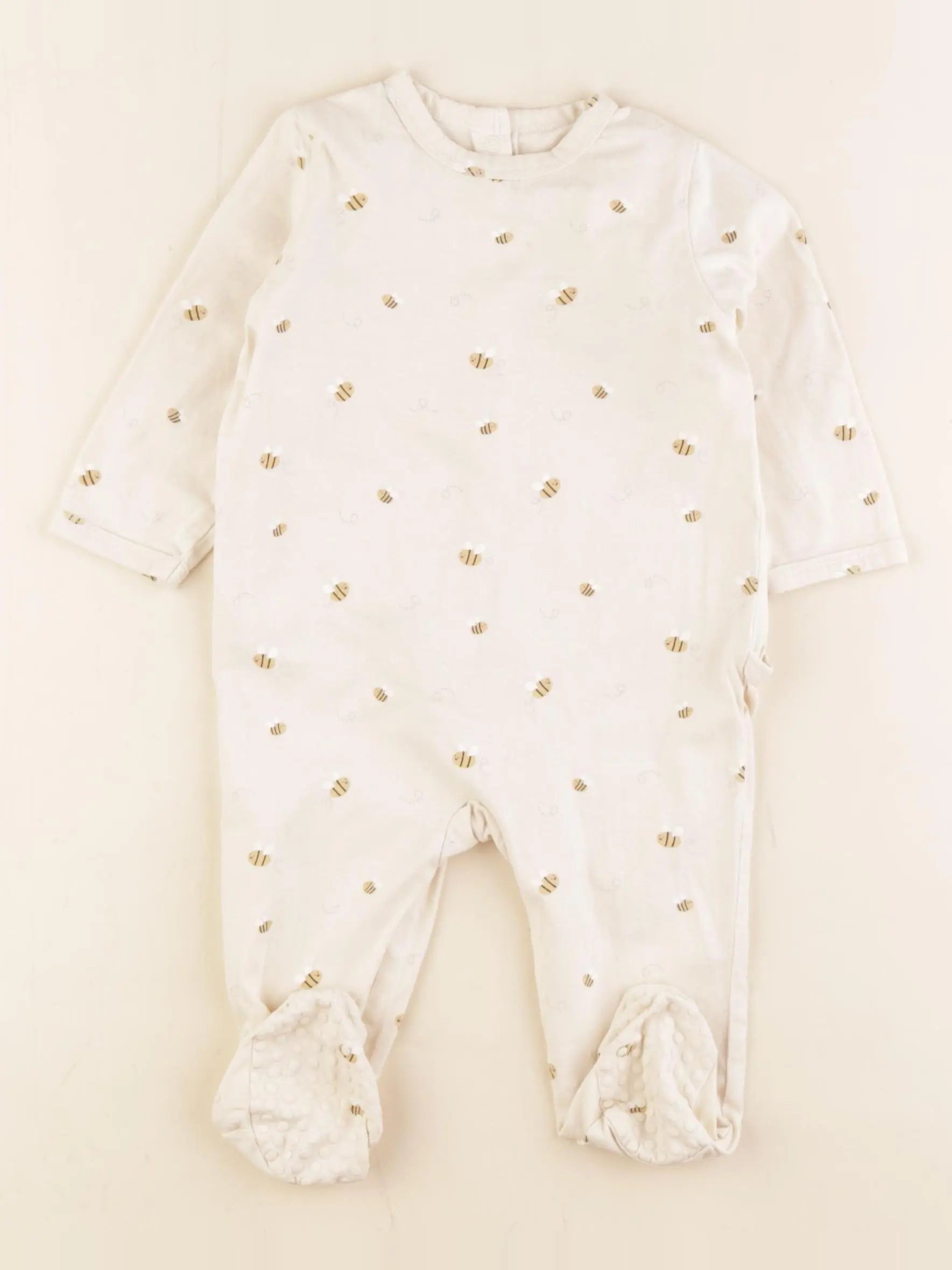 Vertbaudet - pyjama coton beige - 9 mois