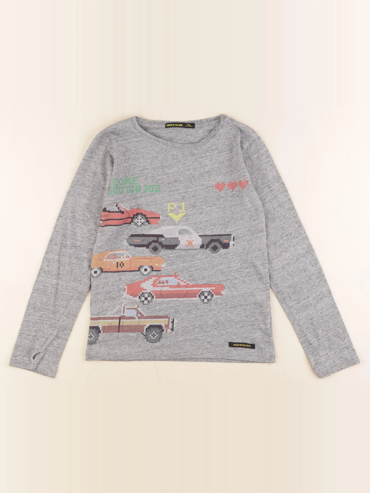 Finger in the nose - tee-shirt gris - 10/11 ans