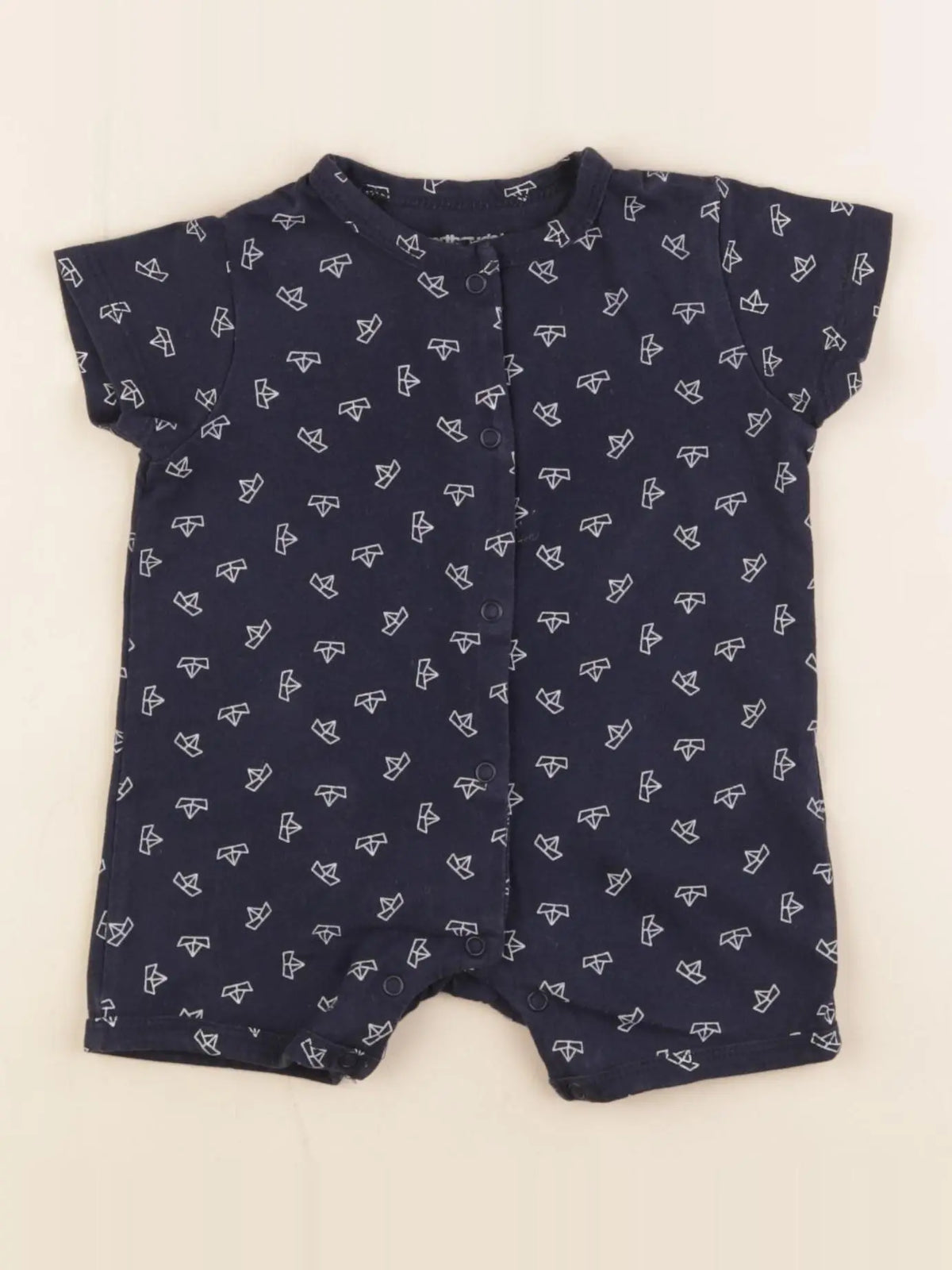 Vertbaudet - pyjama coton bleu - 3 mois