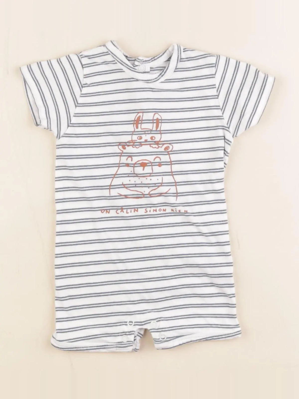 Vertbaudet - pyjama coton bleu - 3 mois