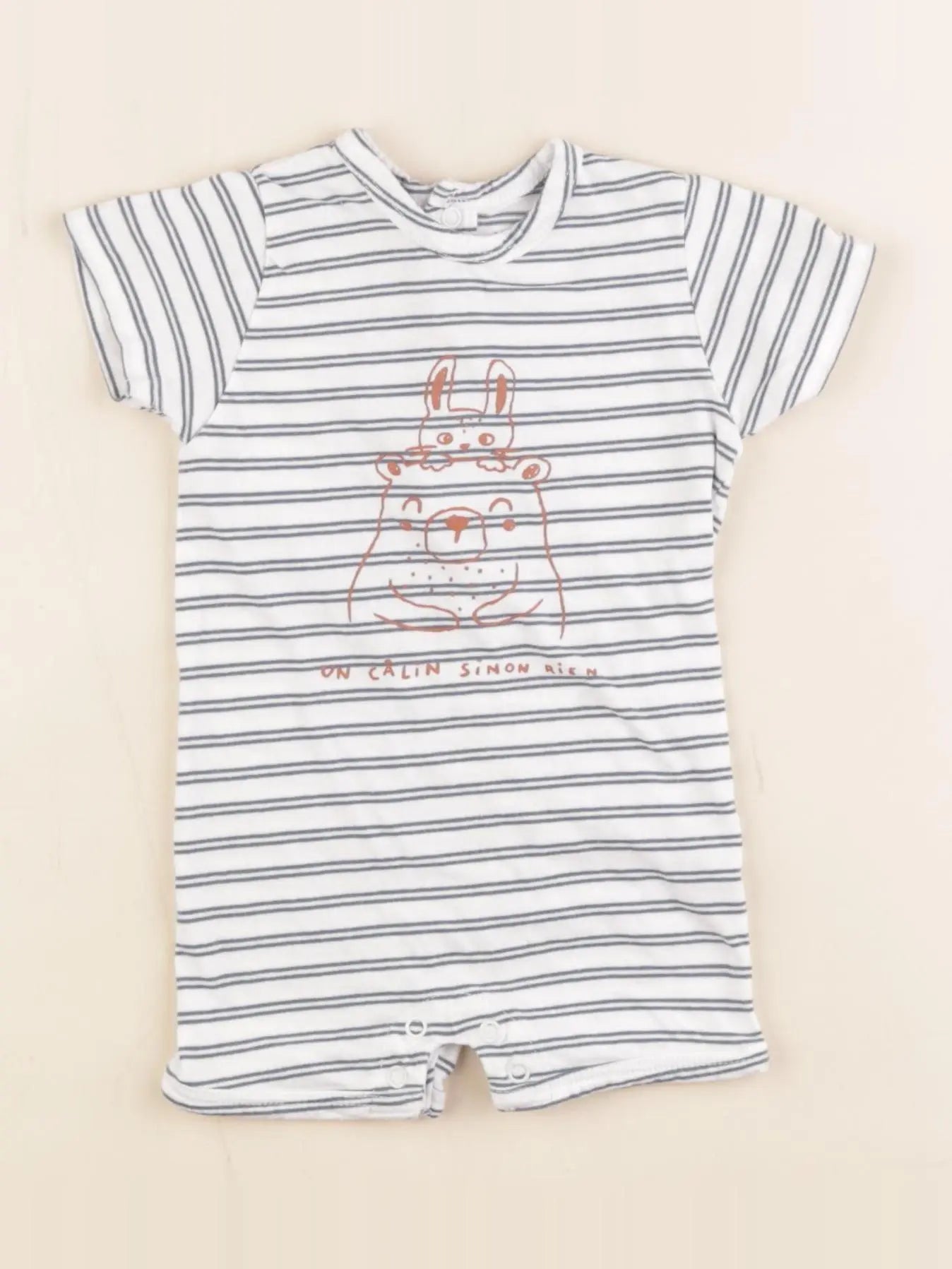 Vertbaudet - pyjama coton bleu - 3 mois