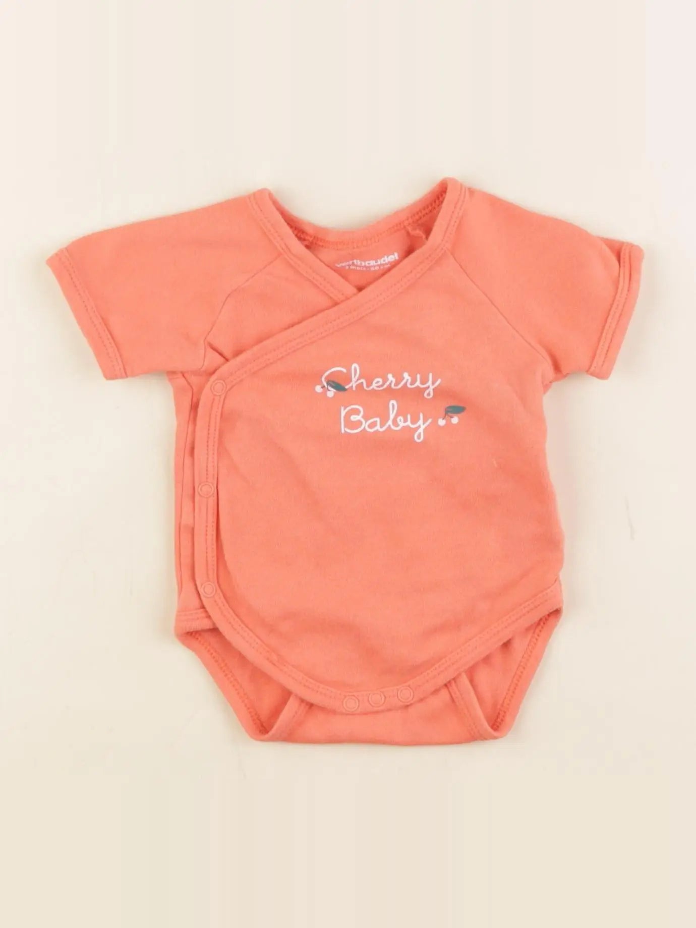 Vertbaudet - body orange - 3 mois