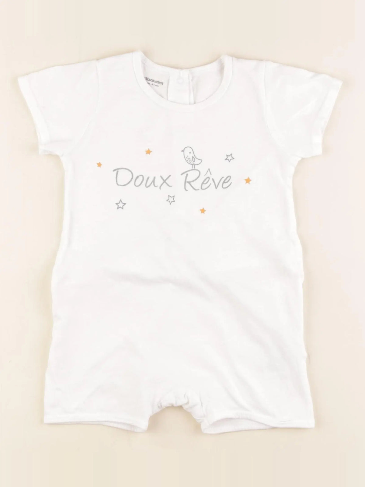 Vertbaudet - pyjama coton blanc - 18 mois