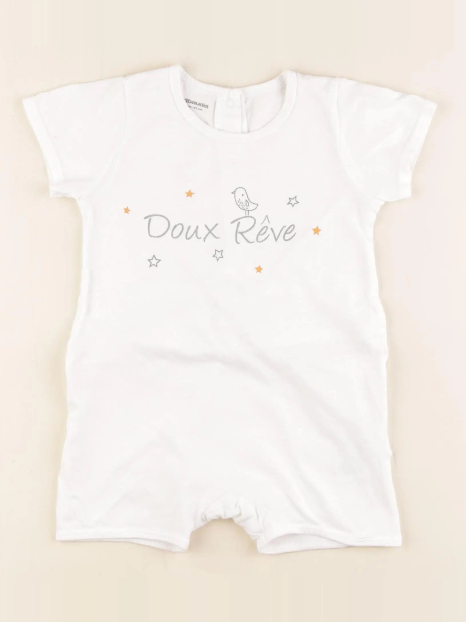 Vertbaudet - pyjama coton blanc - 18 mois