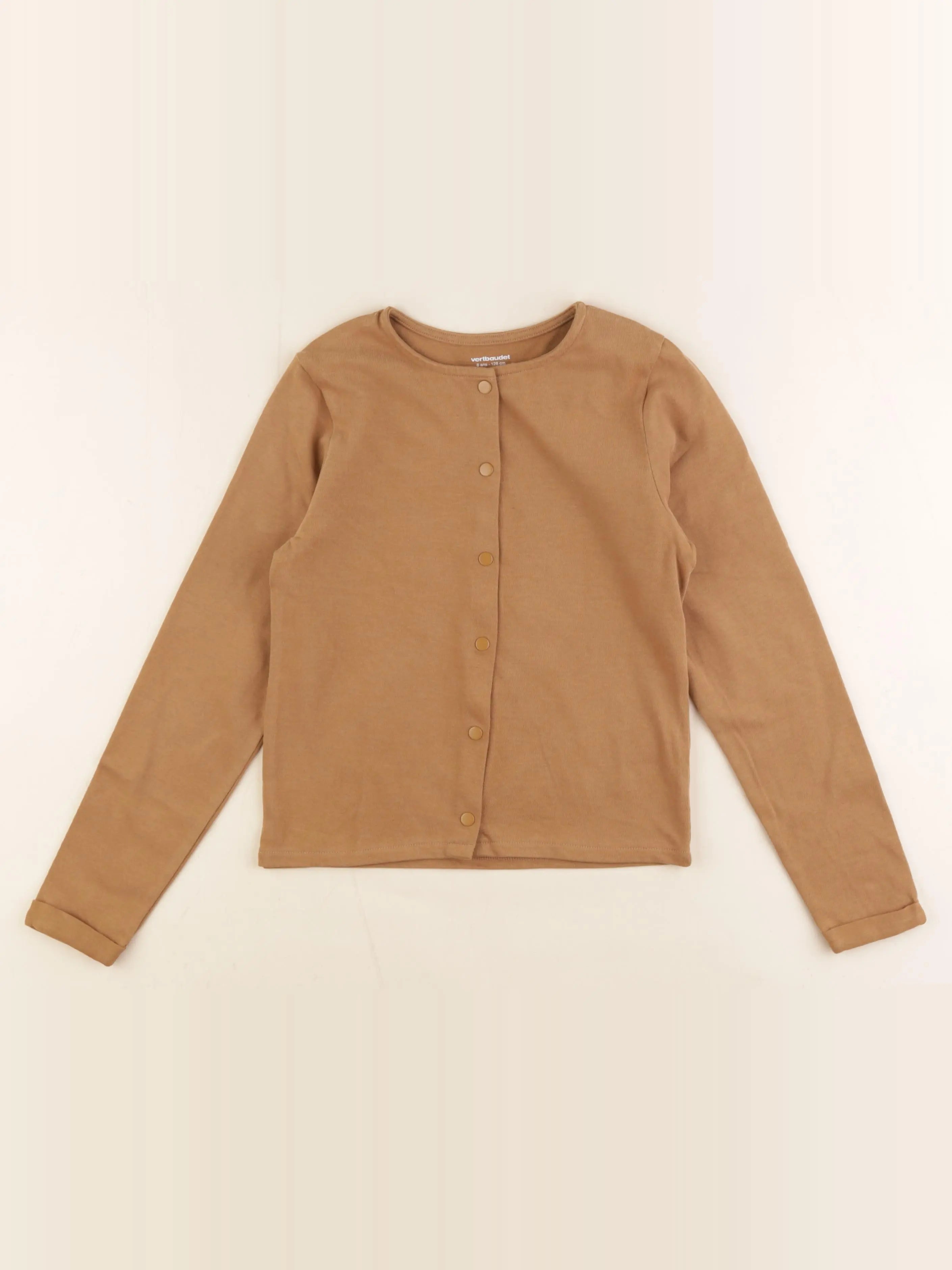 Vertbaudet - tee-shirt marron - 8 ans