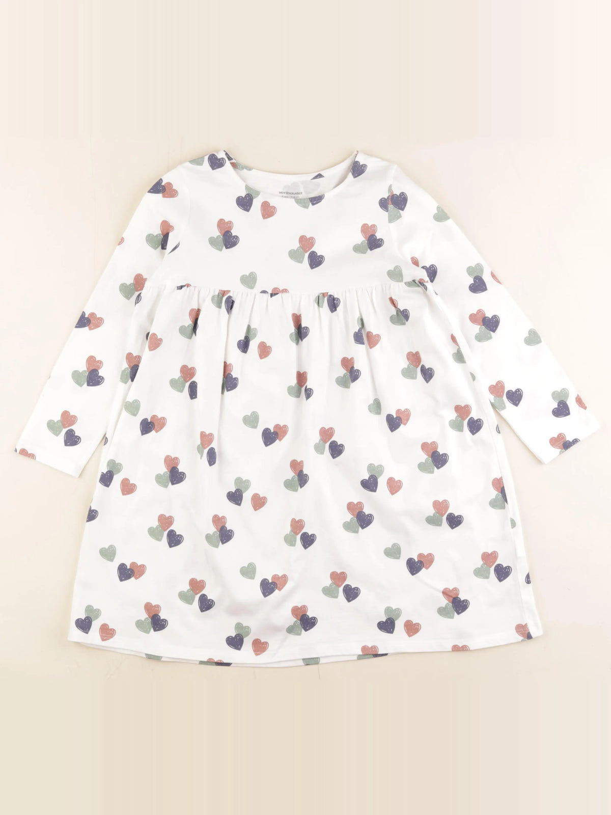 Vertbaudet - robe blanc, multicolore - 6 ans