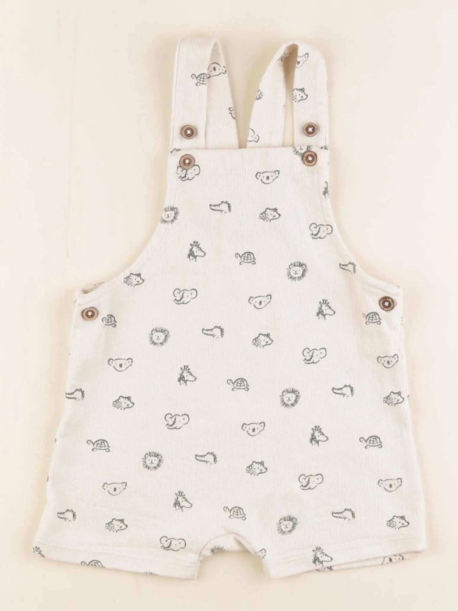 Vertbaudet - salopette beige - 3 ans